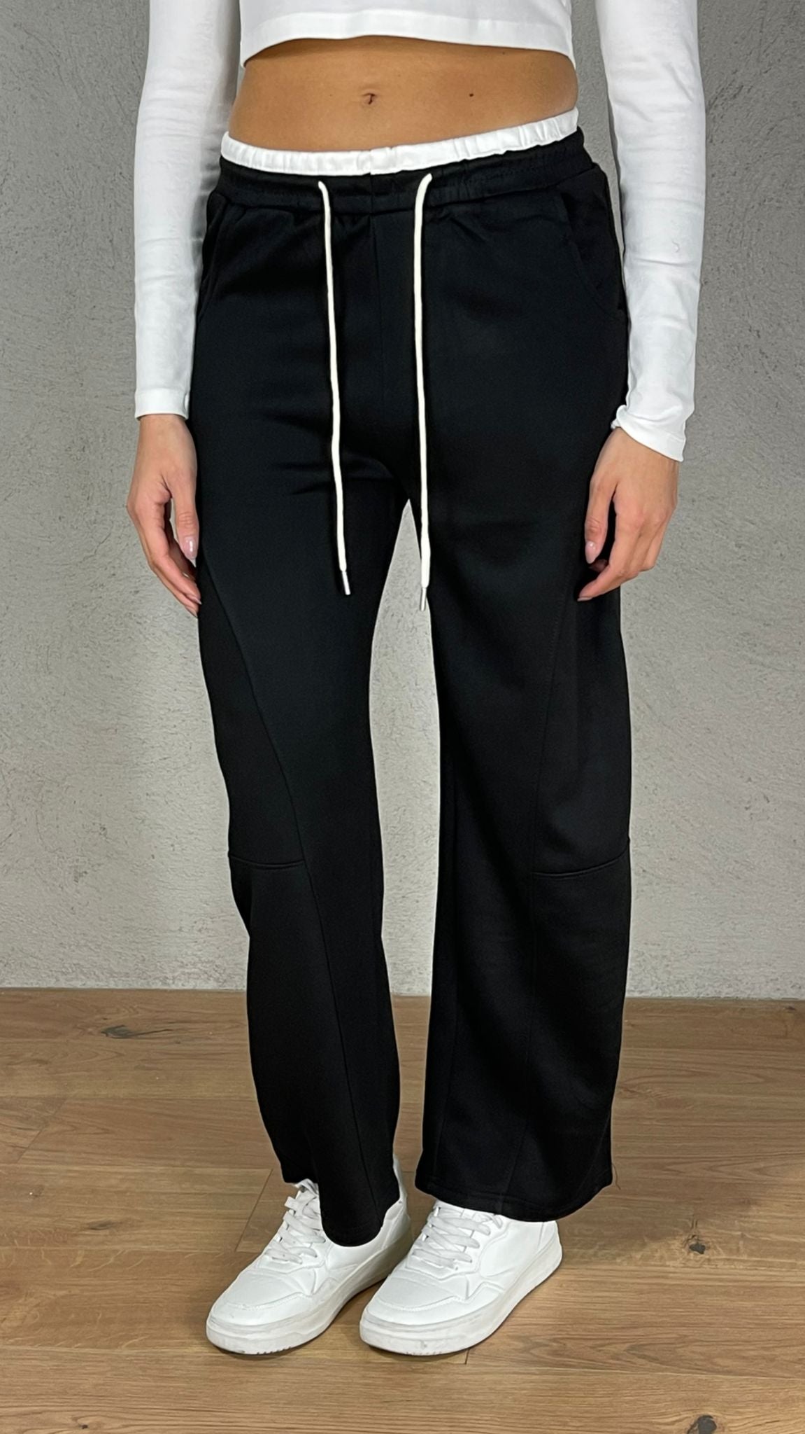 Panta felpa doppio bustino