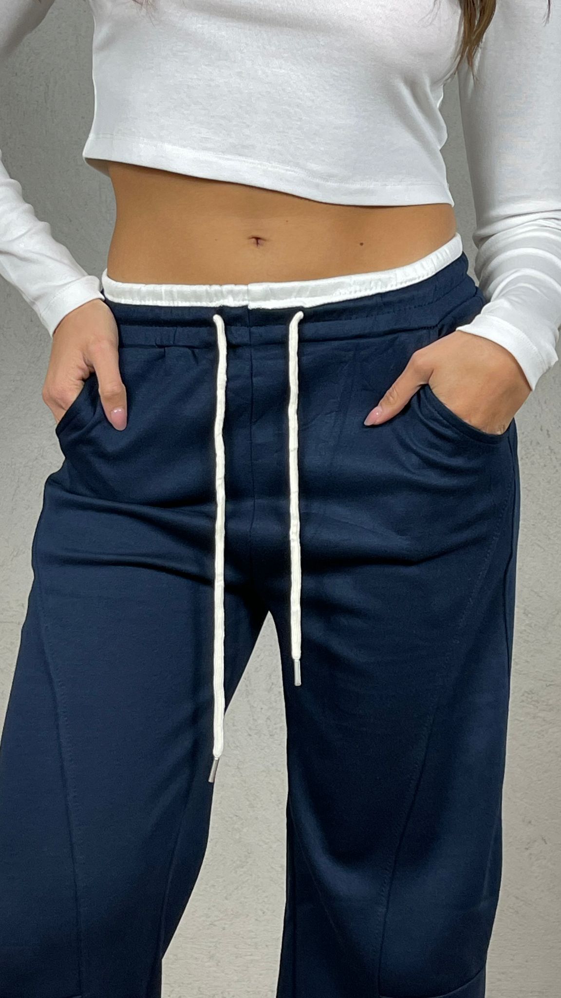 Panta felpa doppio bustino