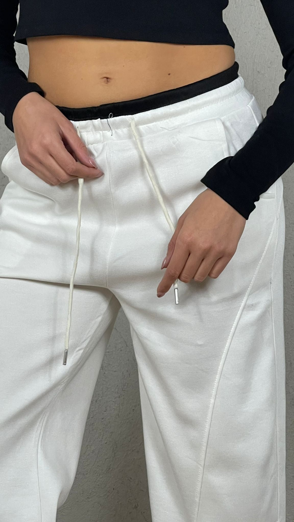 Panta felpa doppio bustino