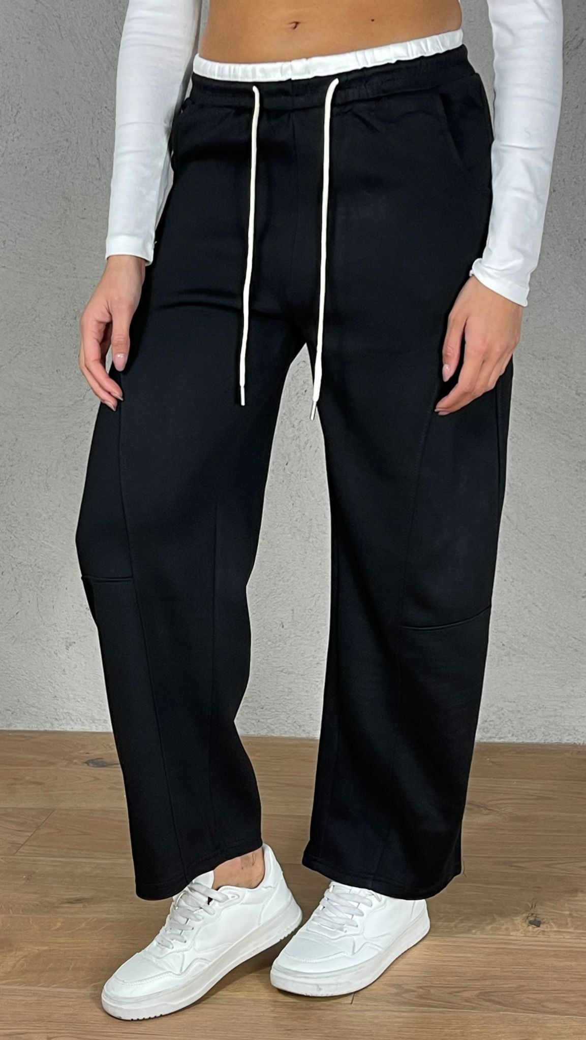 Panta felpa doppio bustino