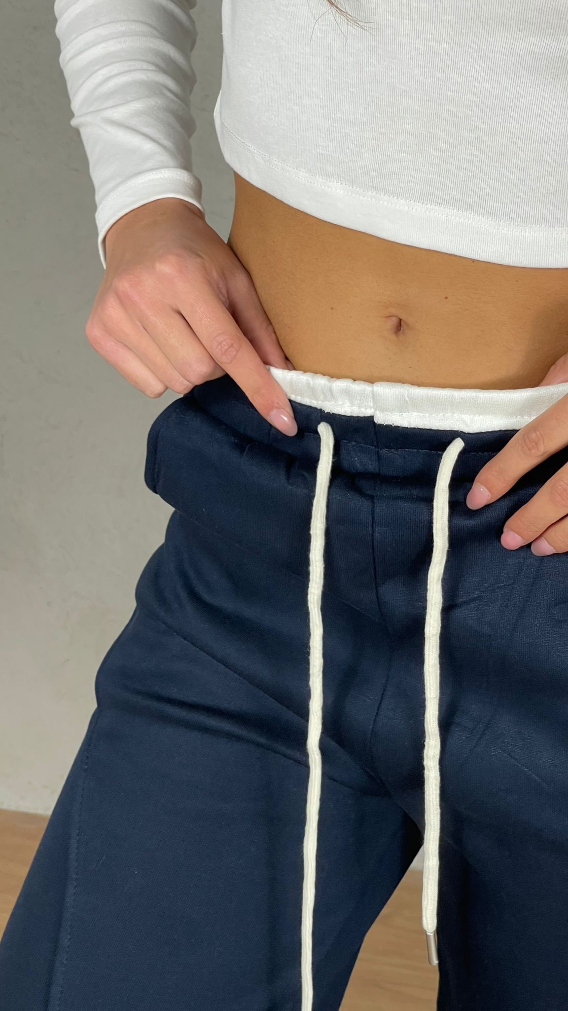 Panta felpa doppio bustino