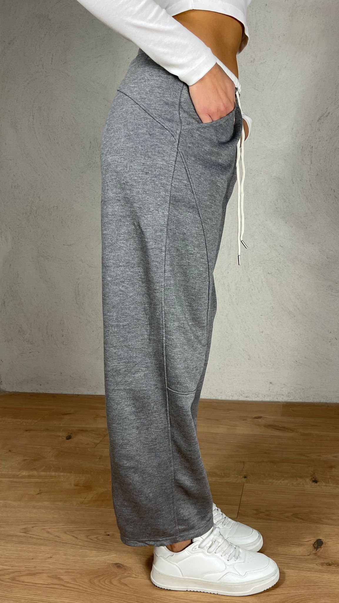 Panta felpa doppio bustino