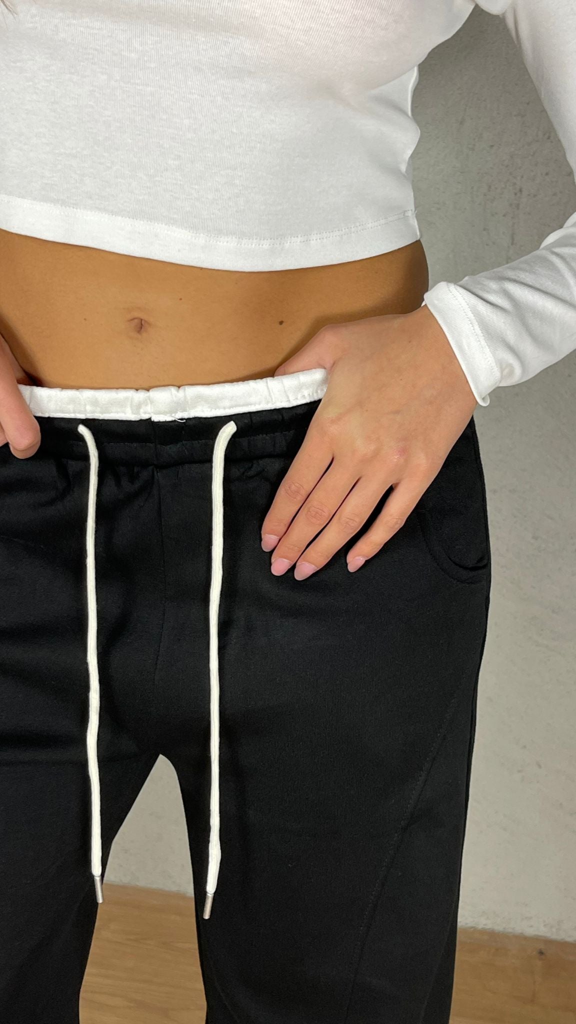 Panta felpa doppio bustino