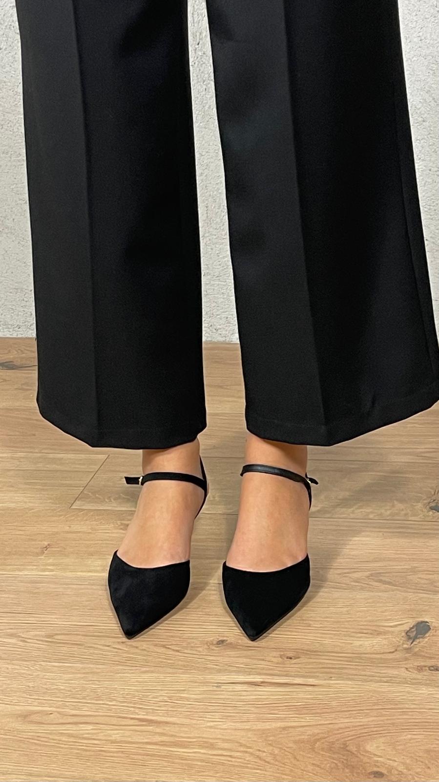 Decoltè Slingback effetto camoscio