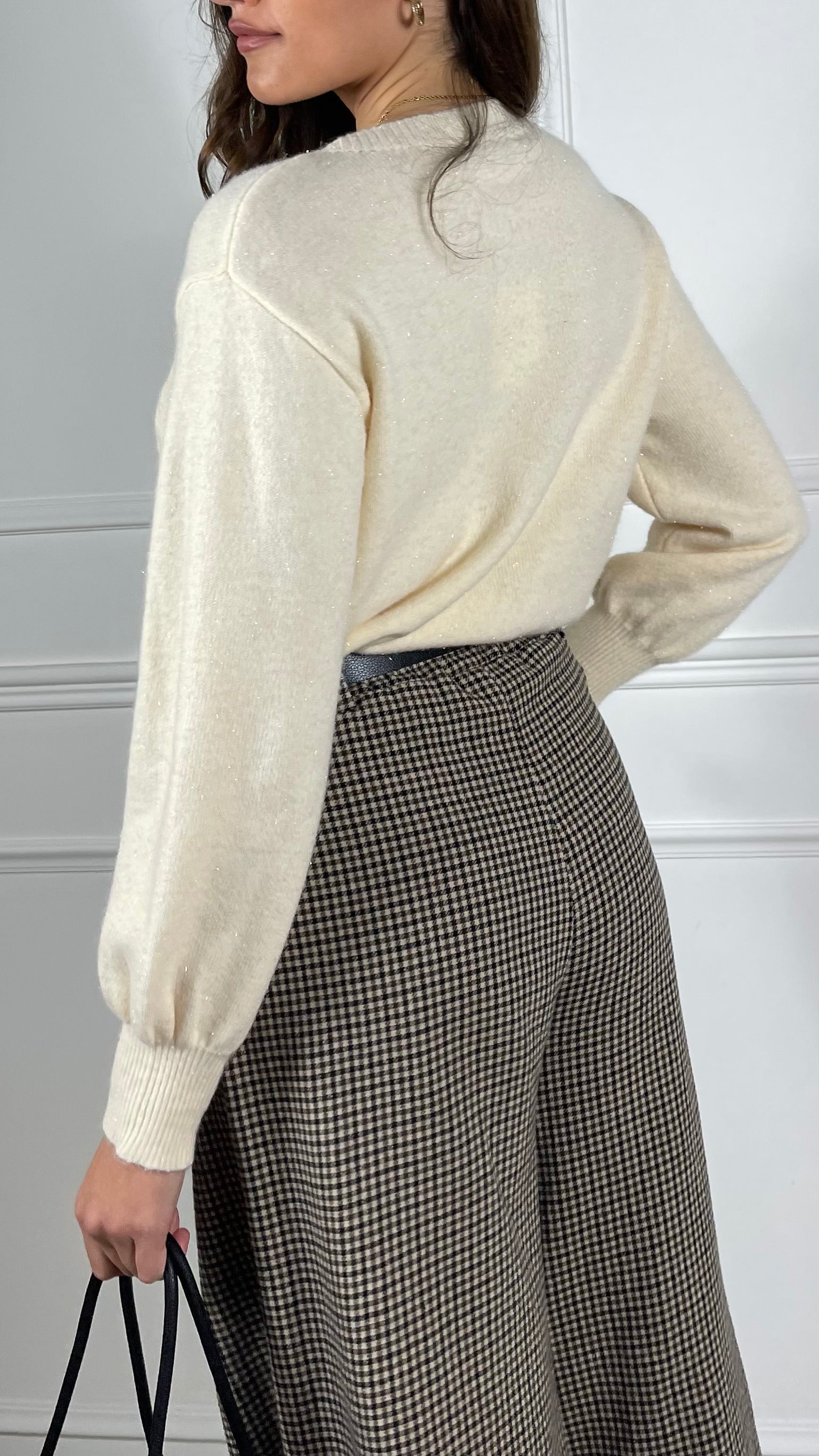 Pantalone culotte pied de poule