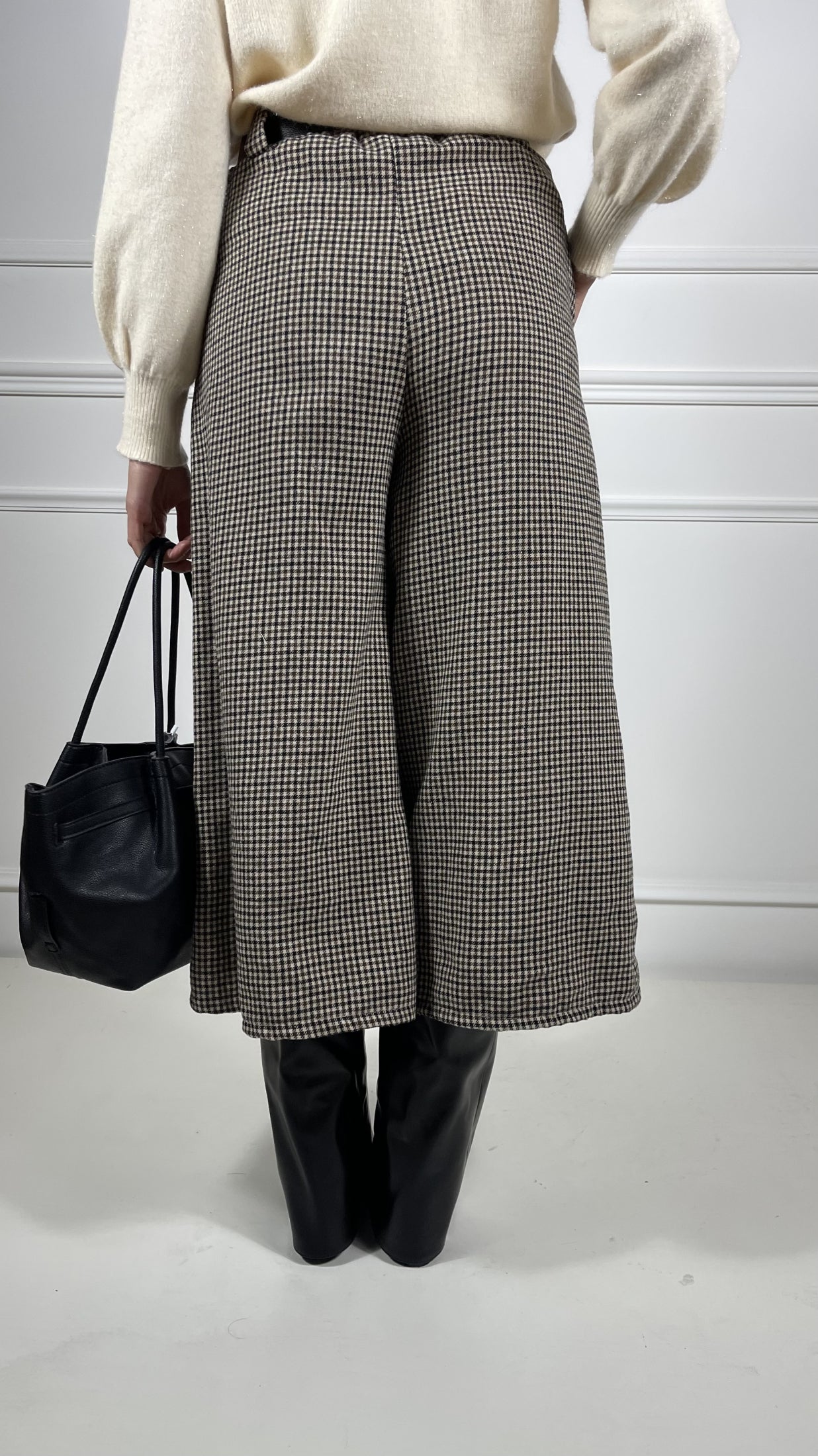 Pantalone culotte pied de poule