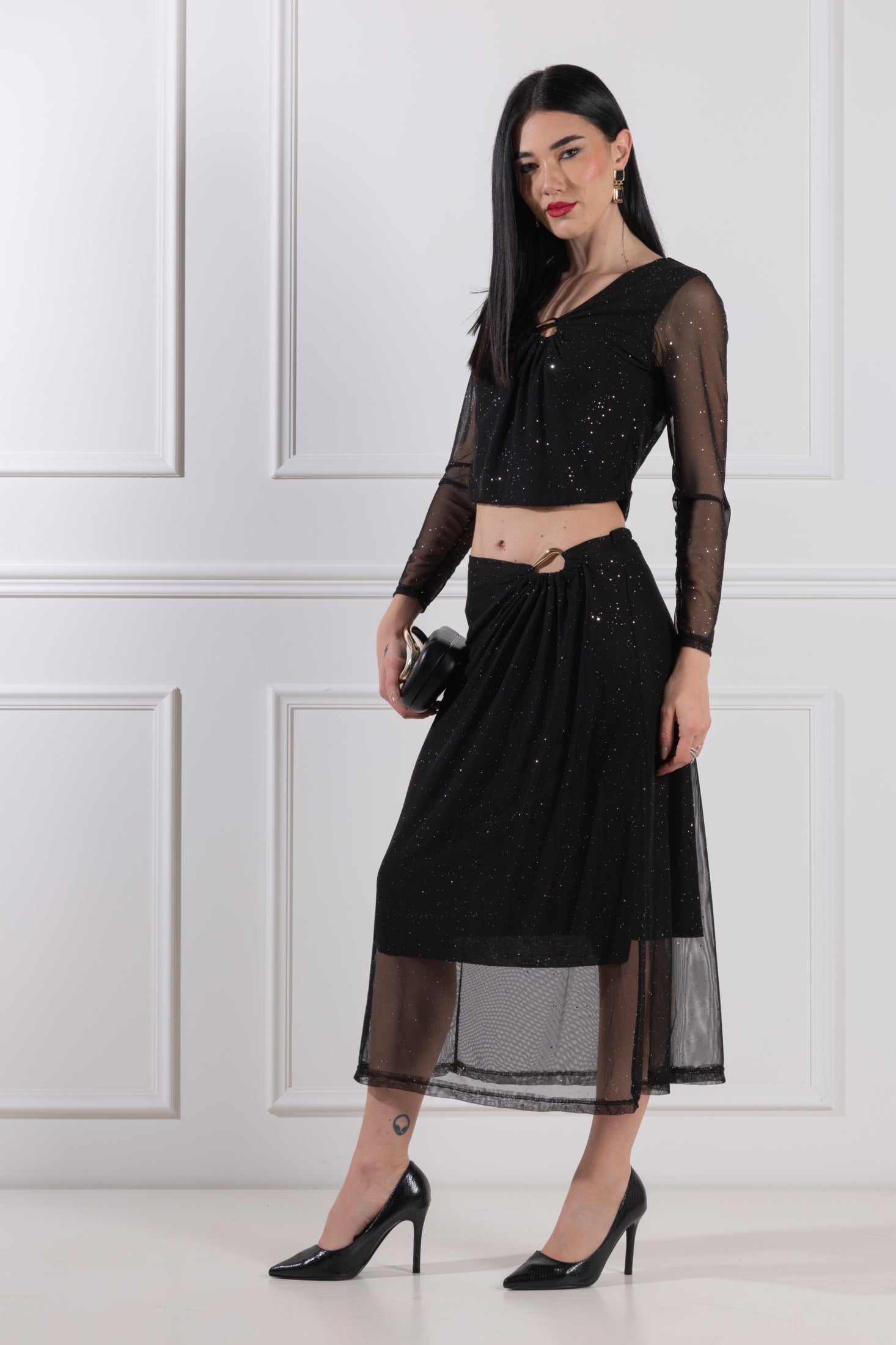 Gonna con accessorio goccia