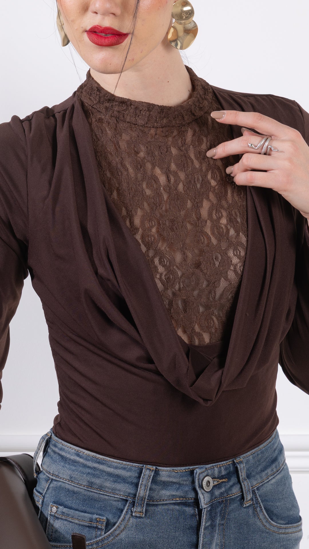 Body Sciallato con pizzo