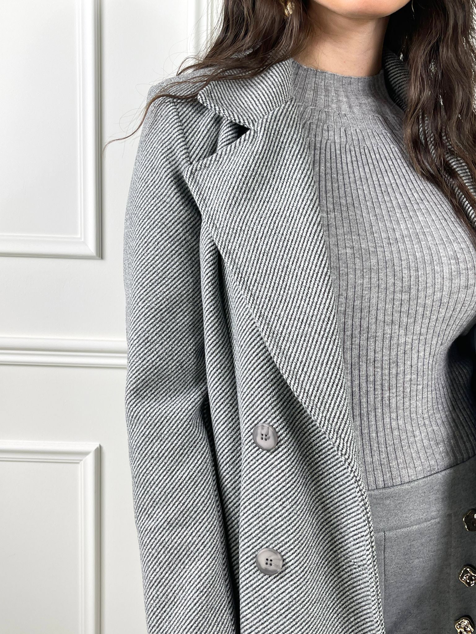 Cappotto Nuit spina di pesce