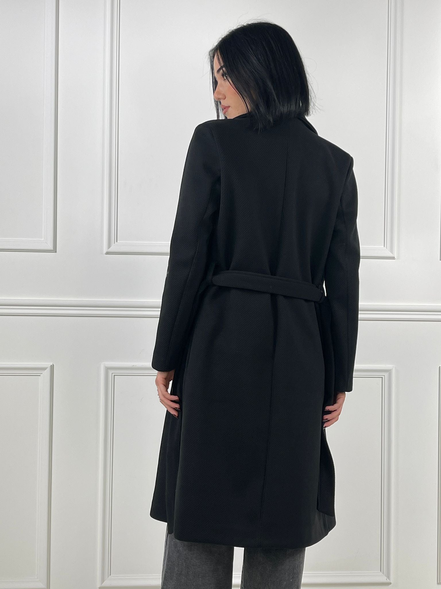 Cappotto Nuit spina di pesce