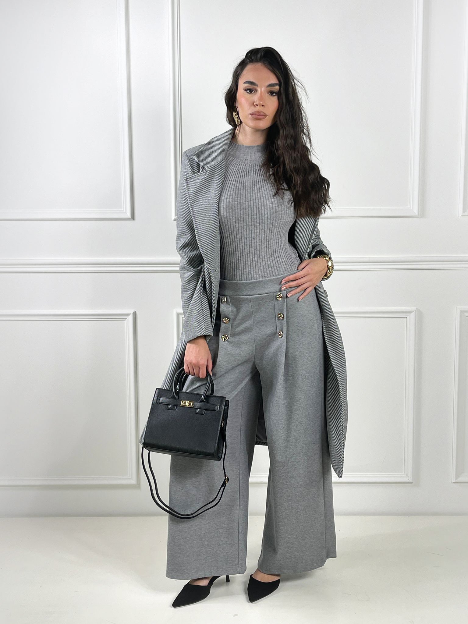 Cappotto Nuit spina di pesce