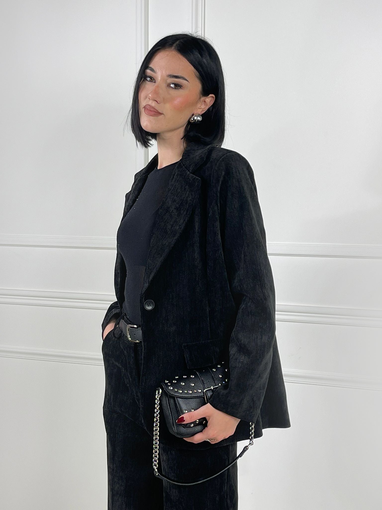 Giacca velluto liscio