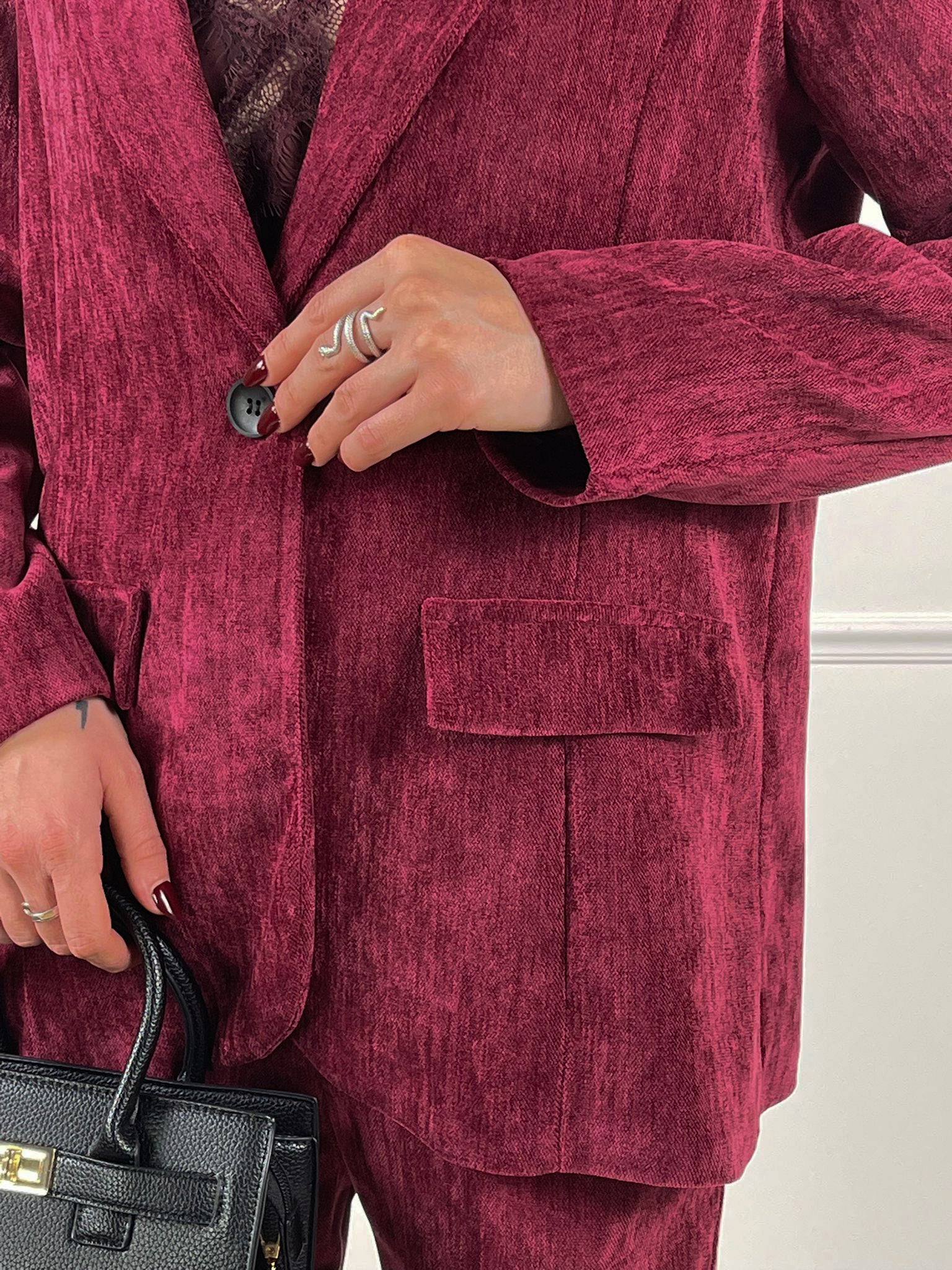 Giacca velluto liscio