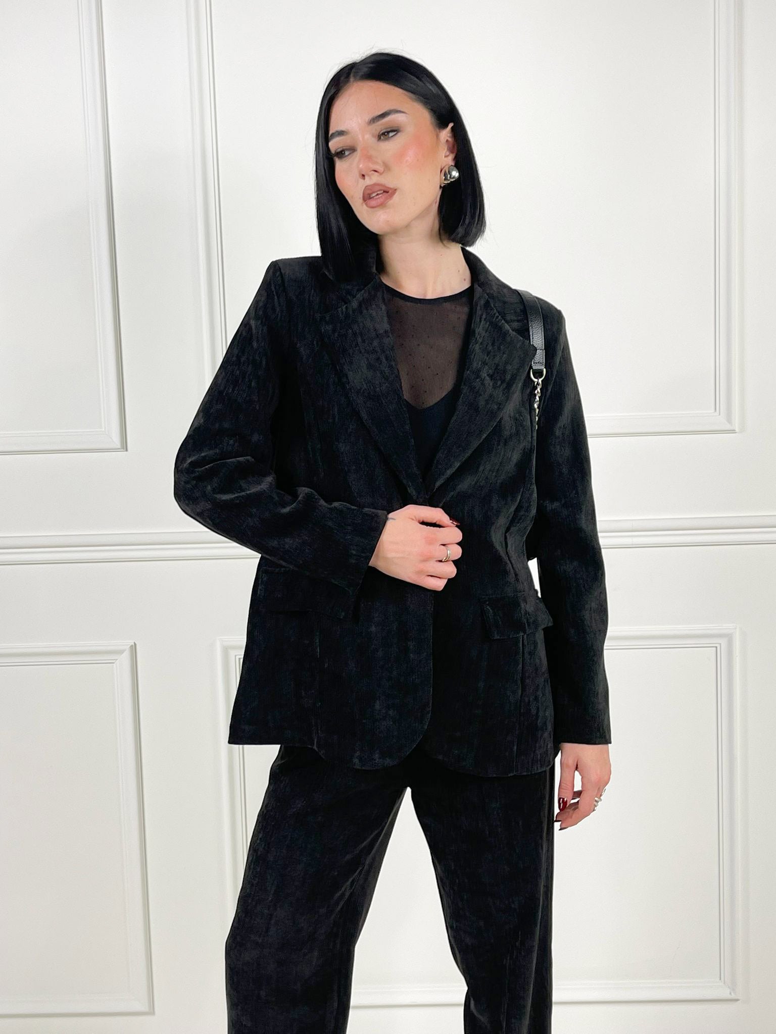 Giacca velluto liscio