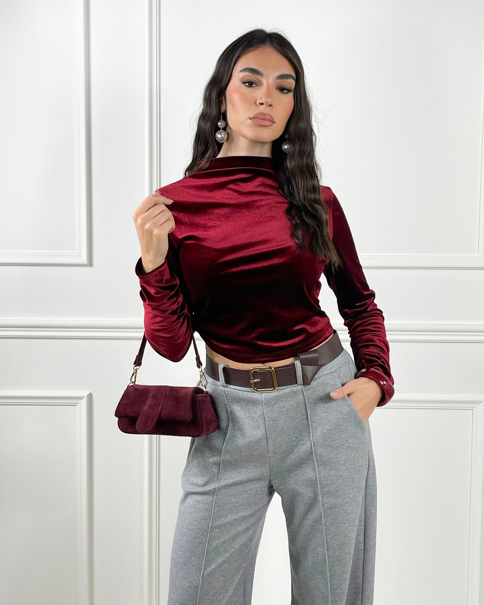 Maglia lupetto velvet