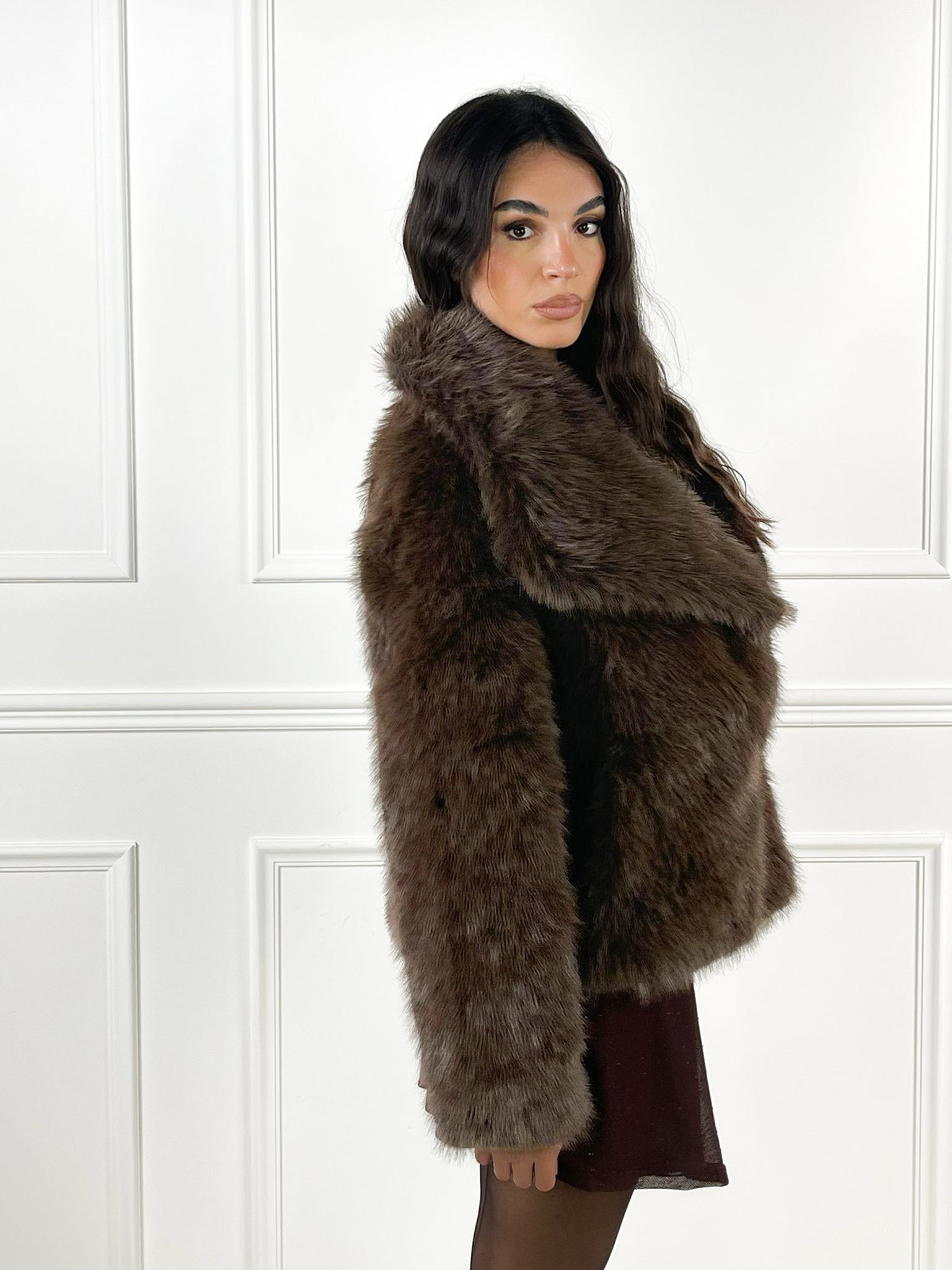 Giacca effetto pelliccia