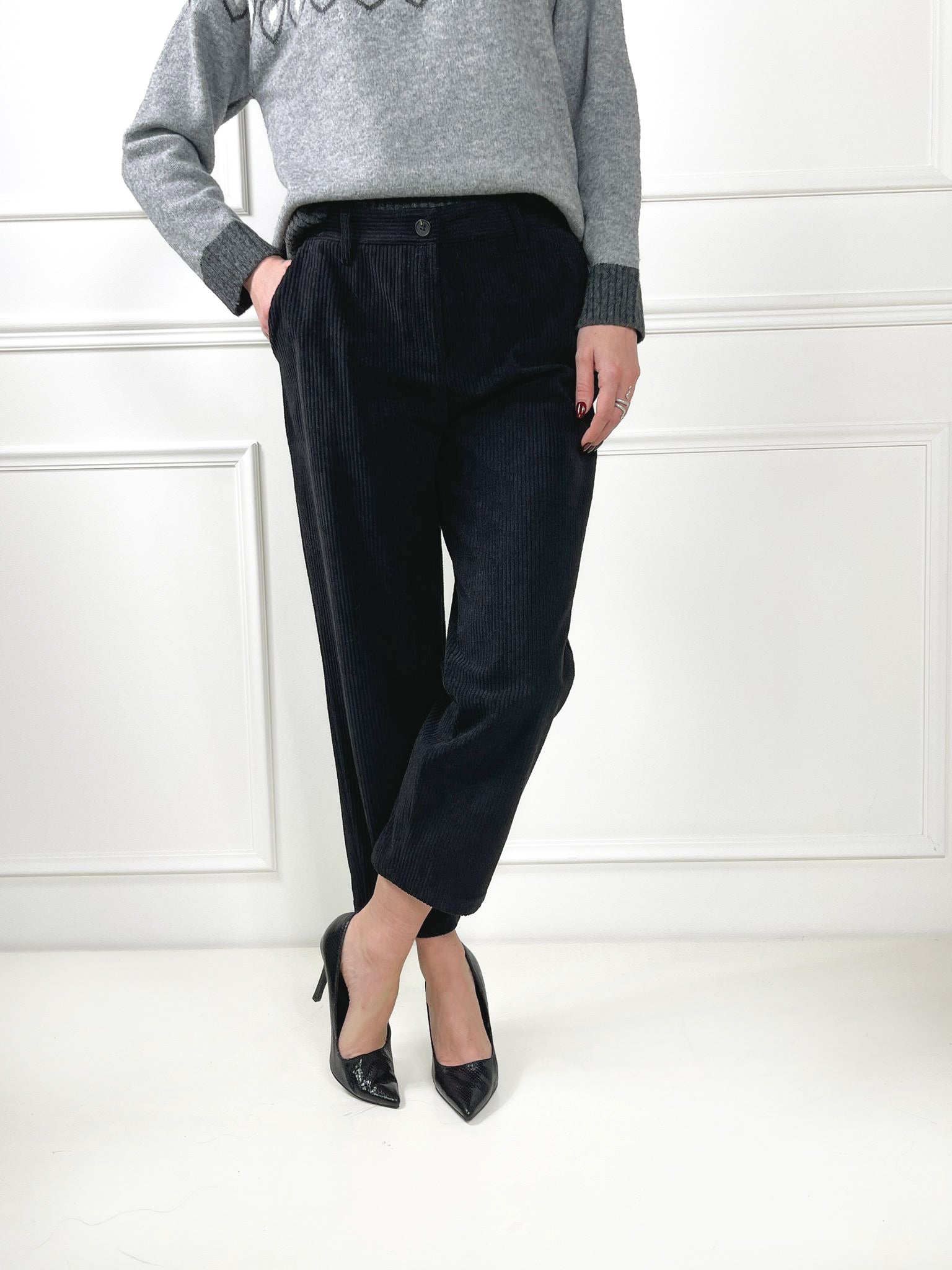 Pantalone sigaretta velluto a coste - Candida.it