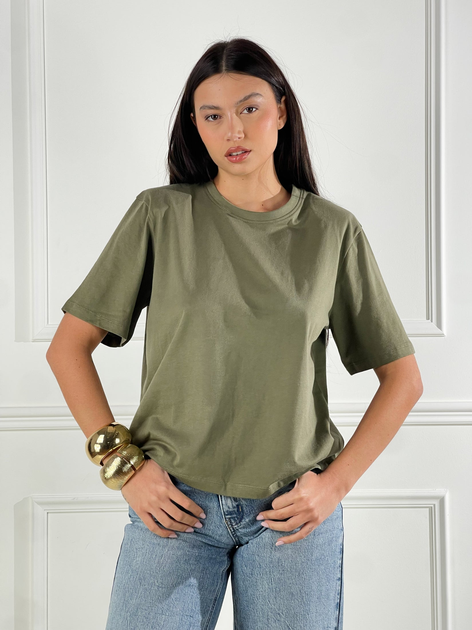 T-Shirt spalline|Colore:Salvia