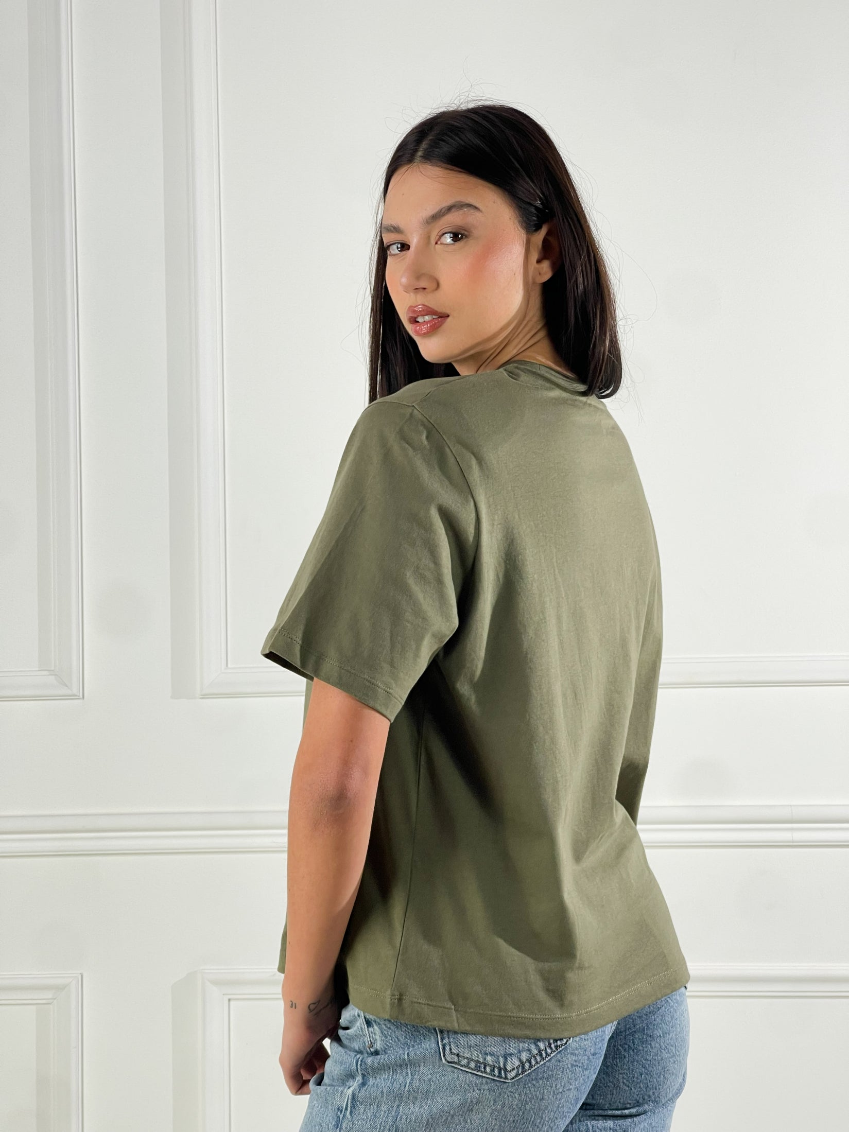 T-Shirt spalline|Colore:Salvia