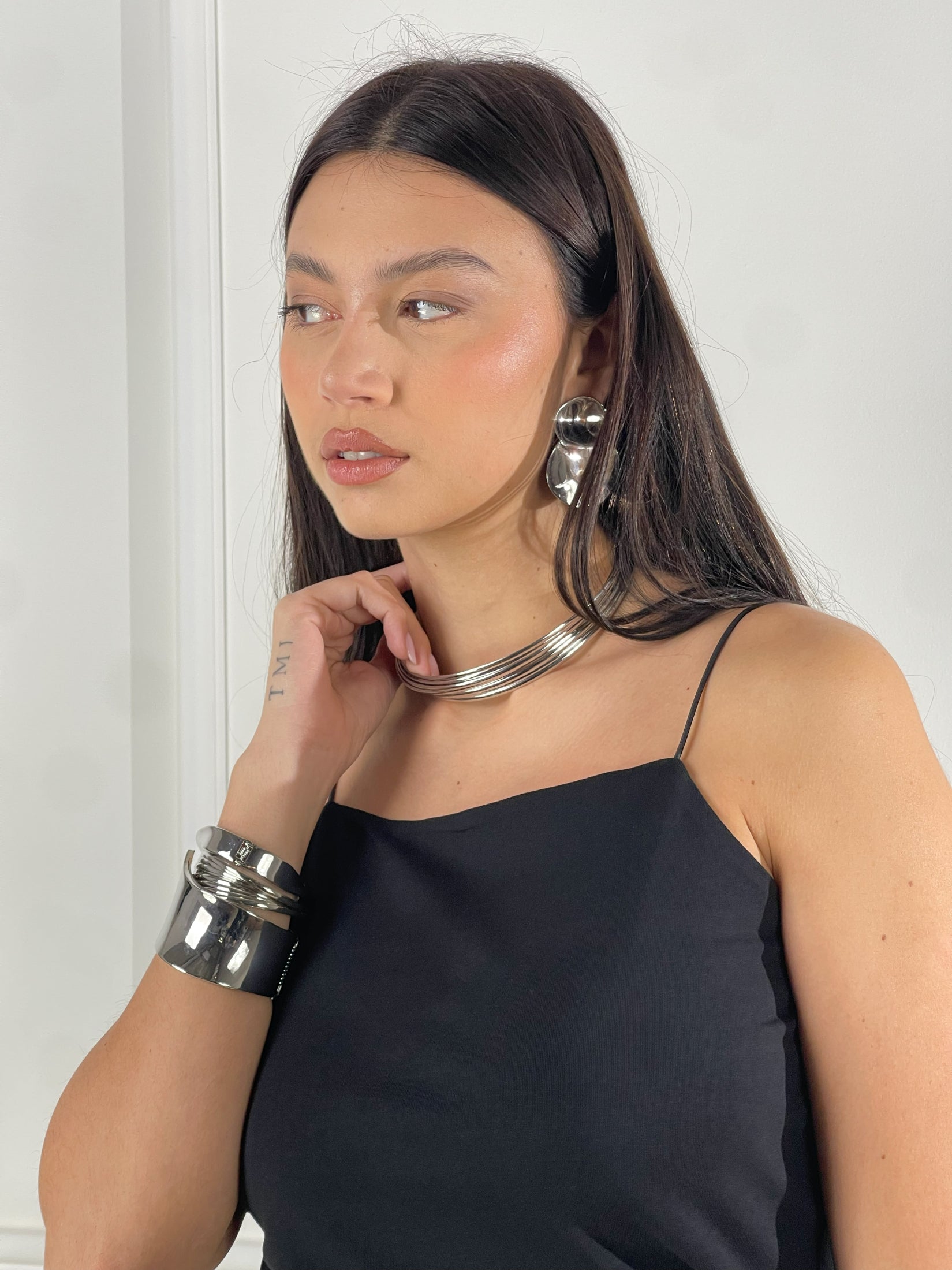 Top Crop Bretelle sottili|Colore:Nero