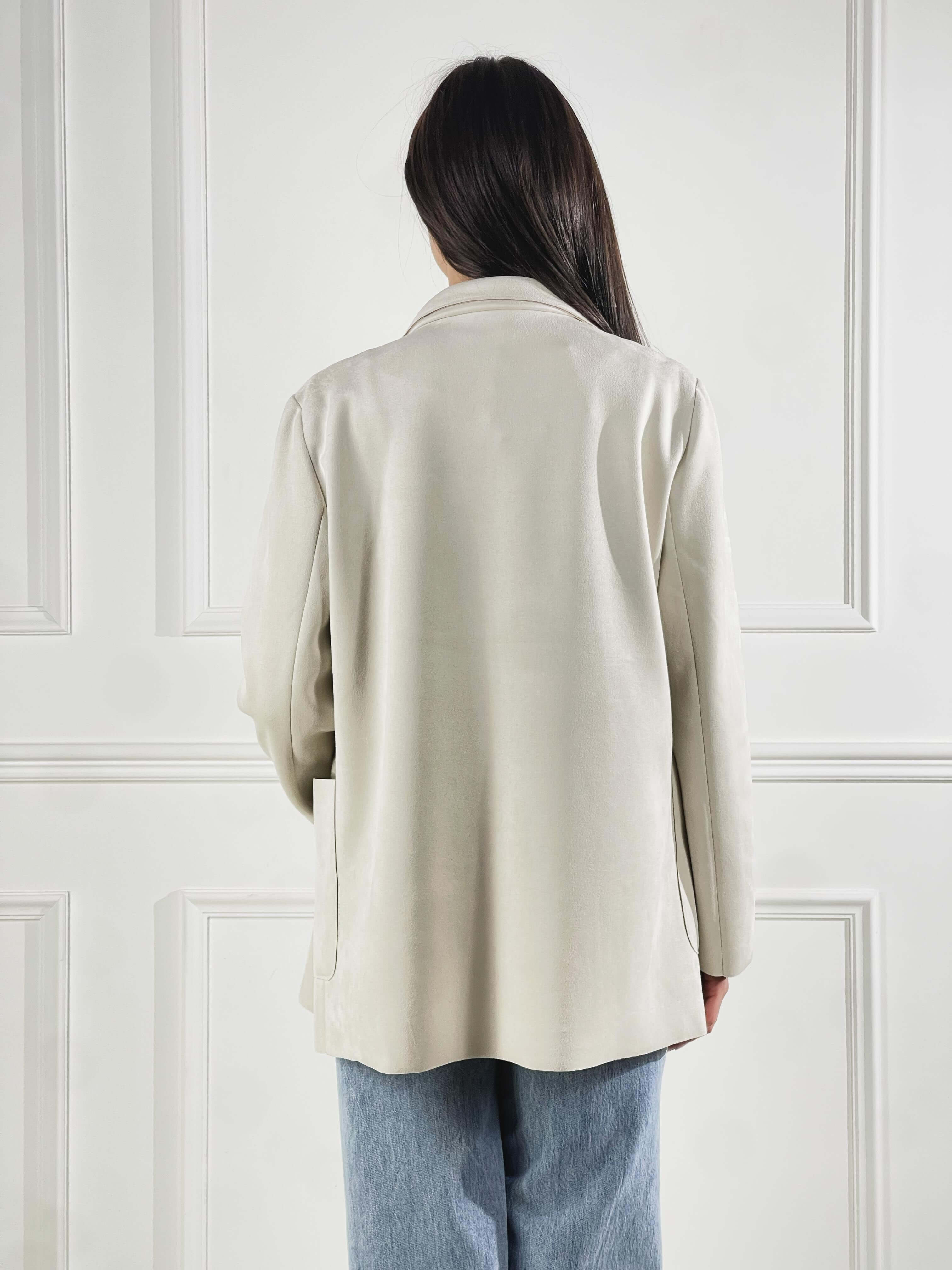 Blazer effetto scamosciato|Colore:Ecru