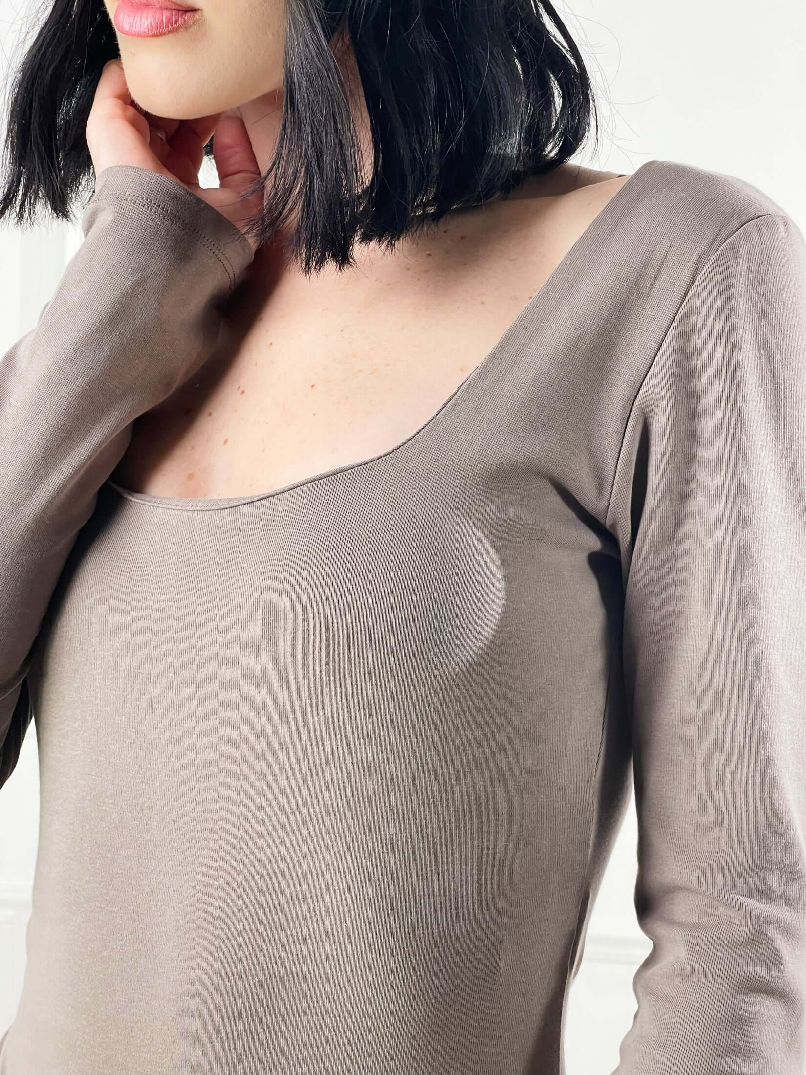 Body Scollo quadrato|Colore:Fango