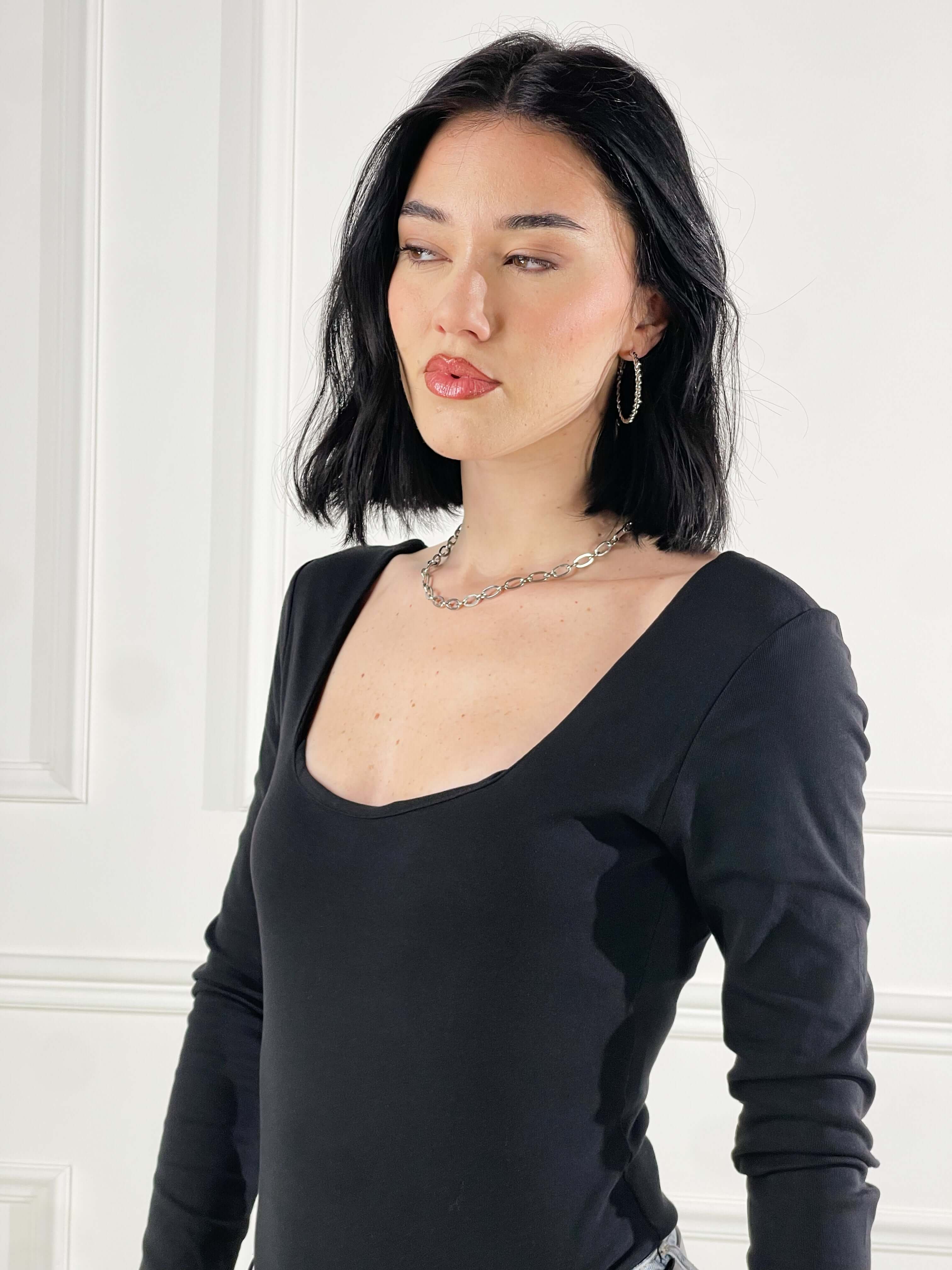 Body Scollo quadrato|Colore:Nero