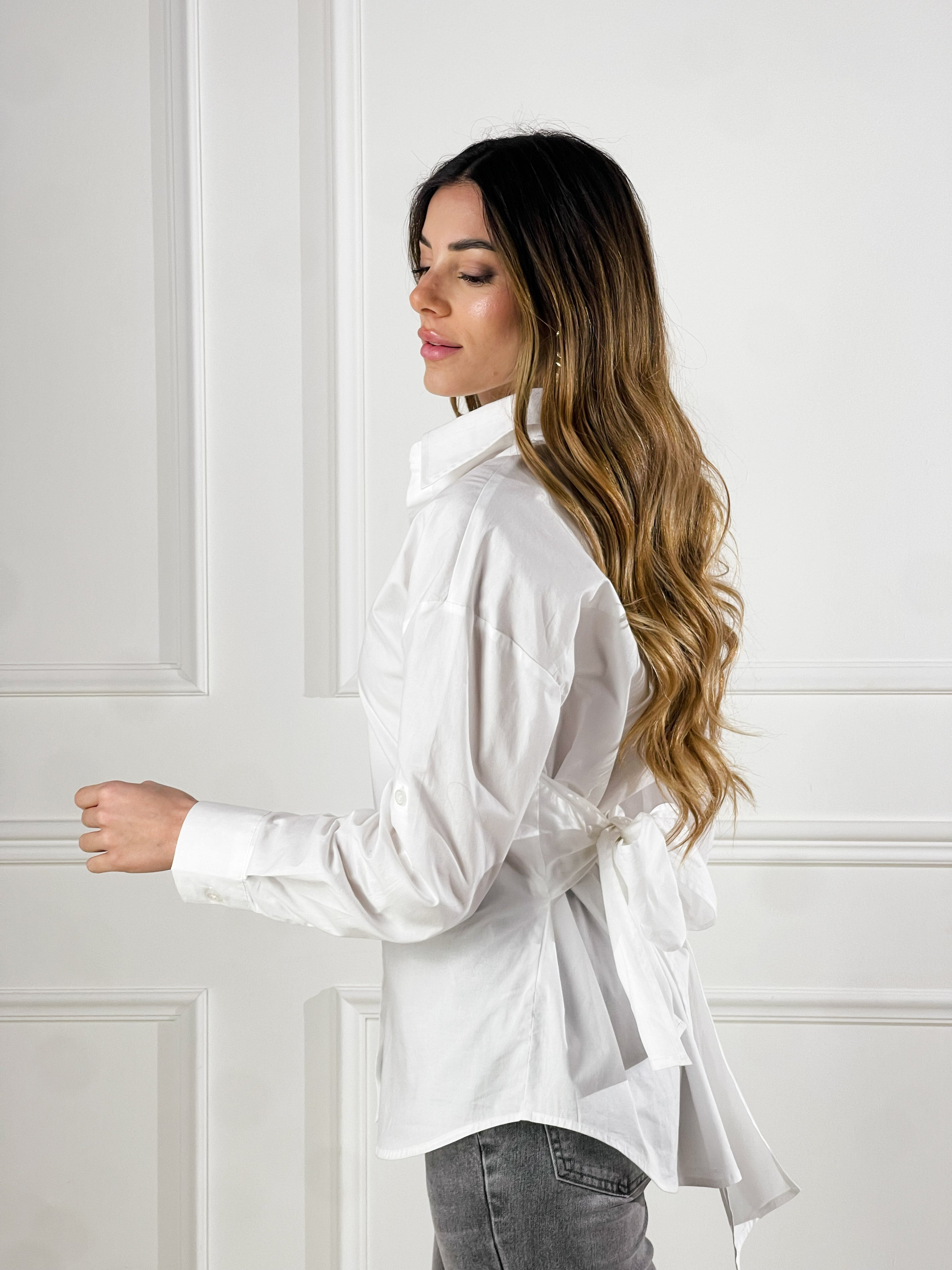 Camicia con fusciacca|Colore:Bianco