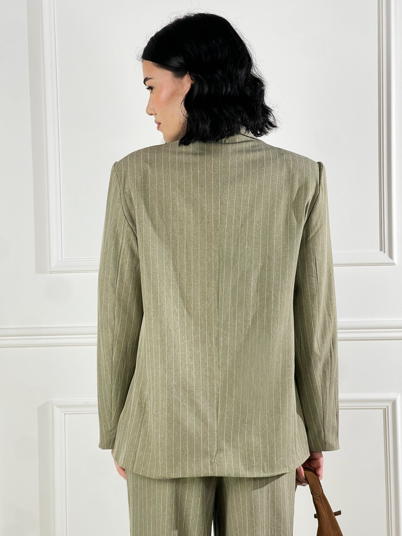 Blazer gessato|Colore:Verde