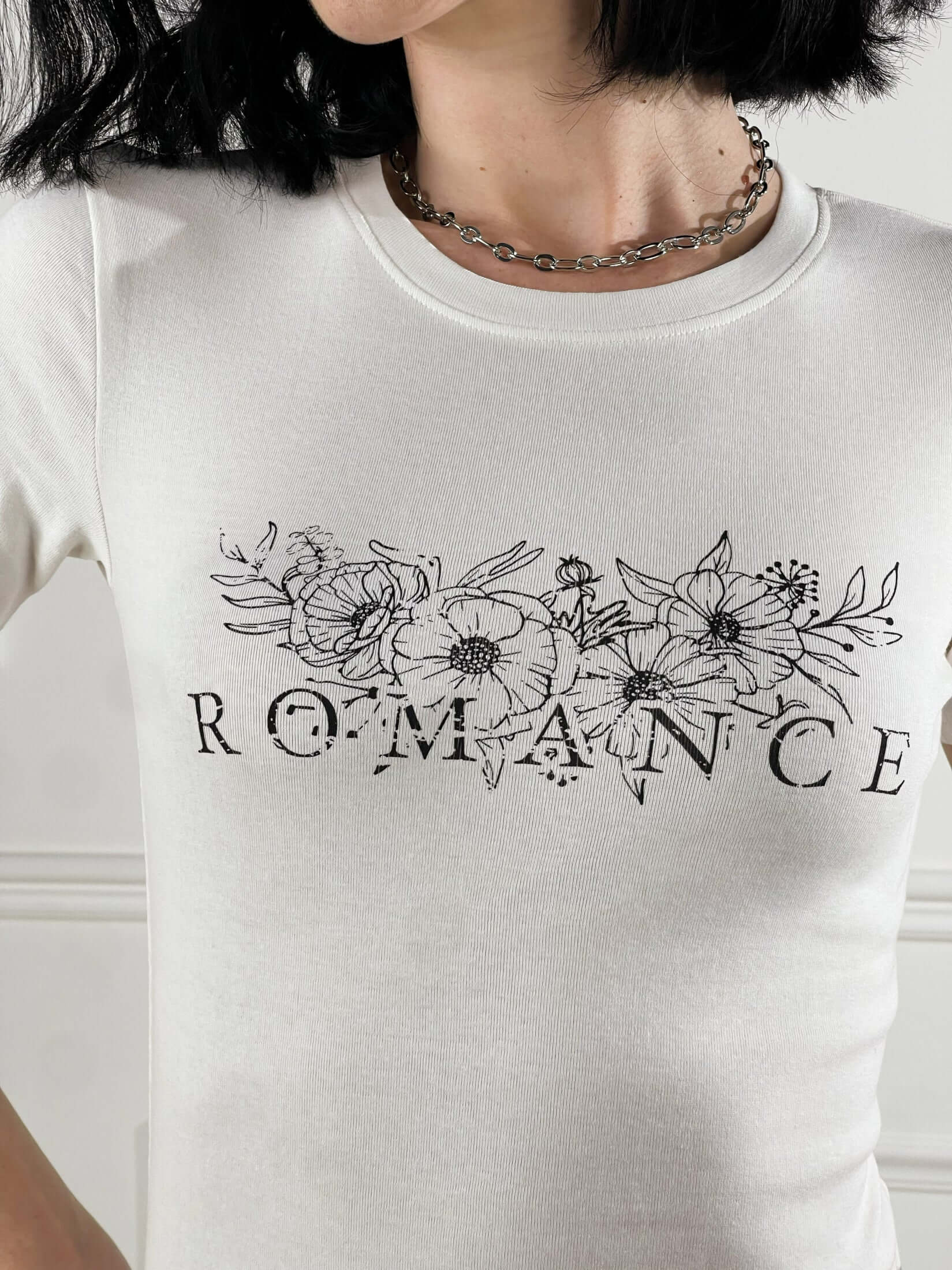 T-shirt Romance|Colore:Bianco latte