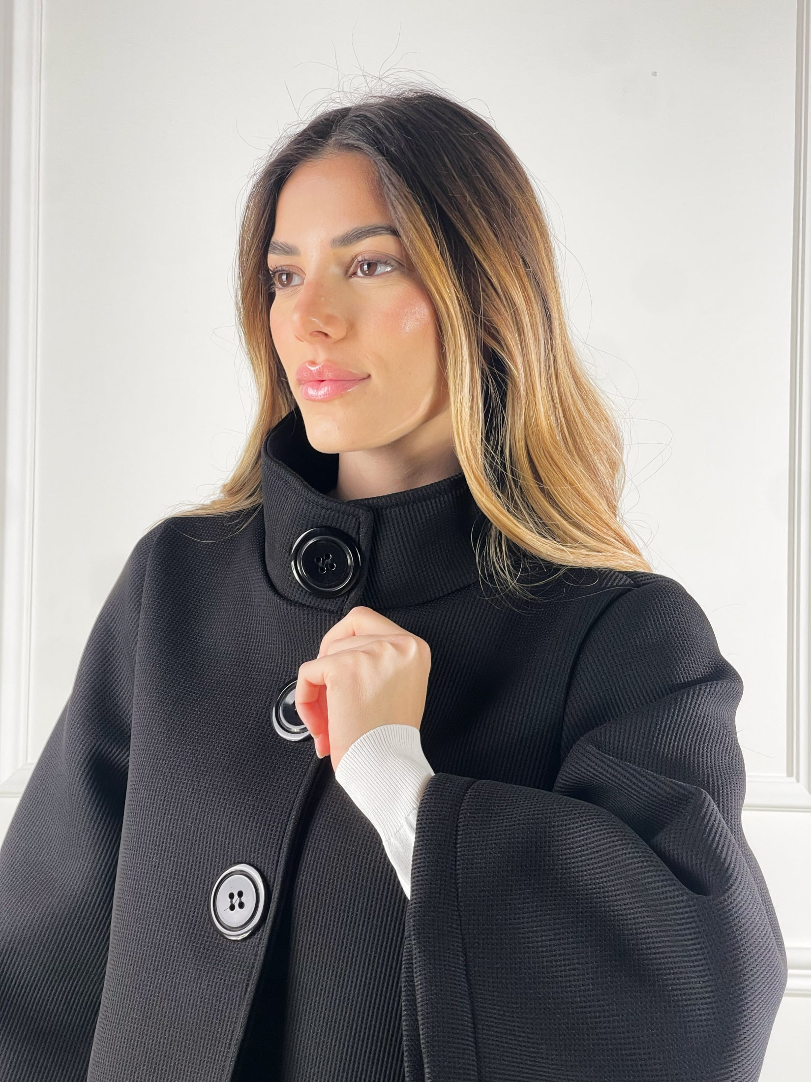 Cappotto coreana|Colore:Nero