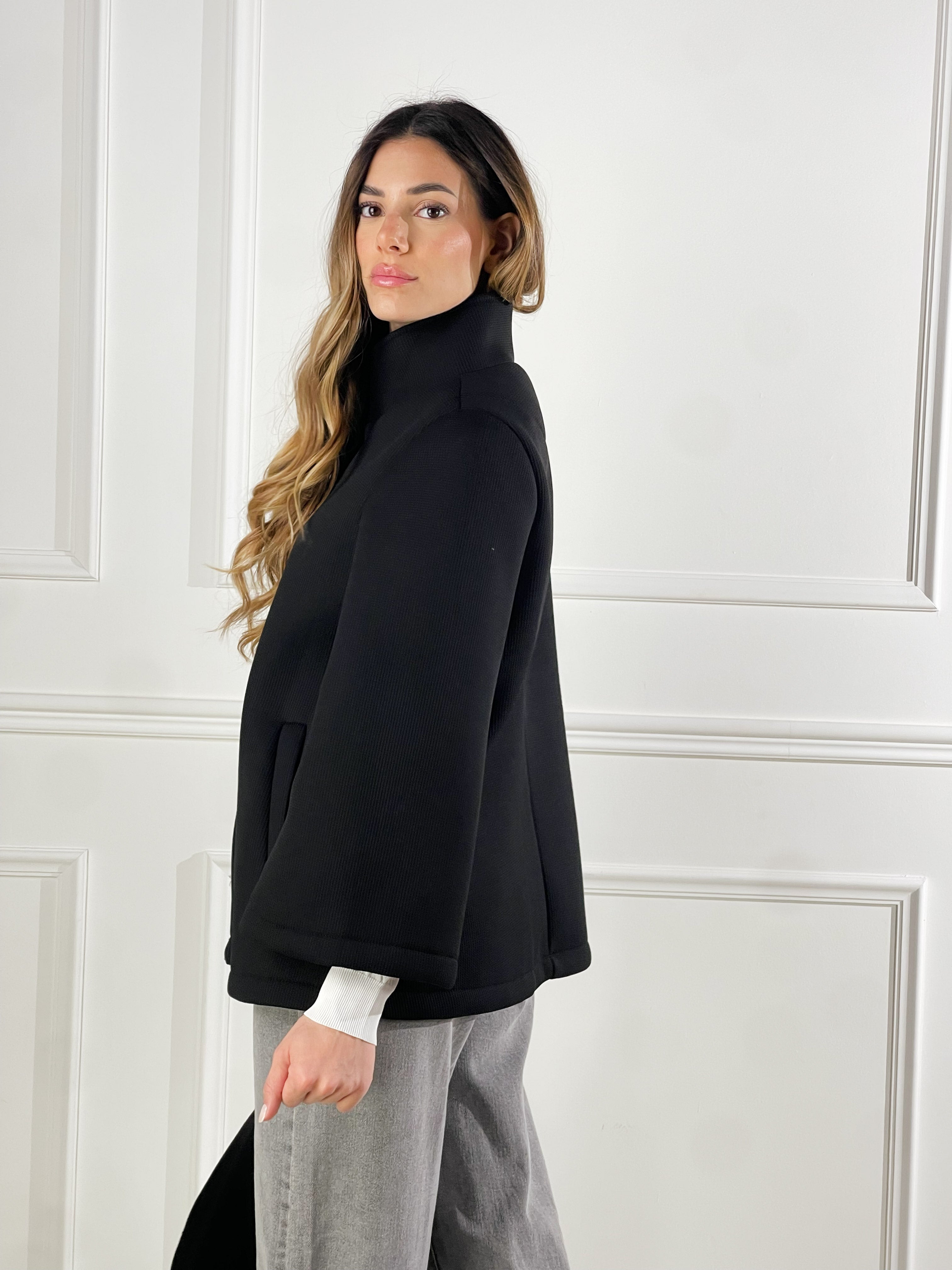 Cappotto coreana|Colore:Nero