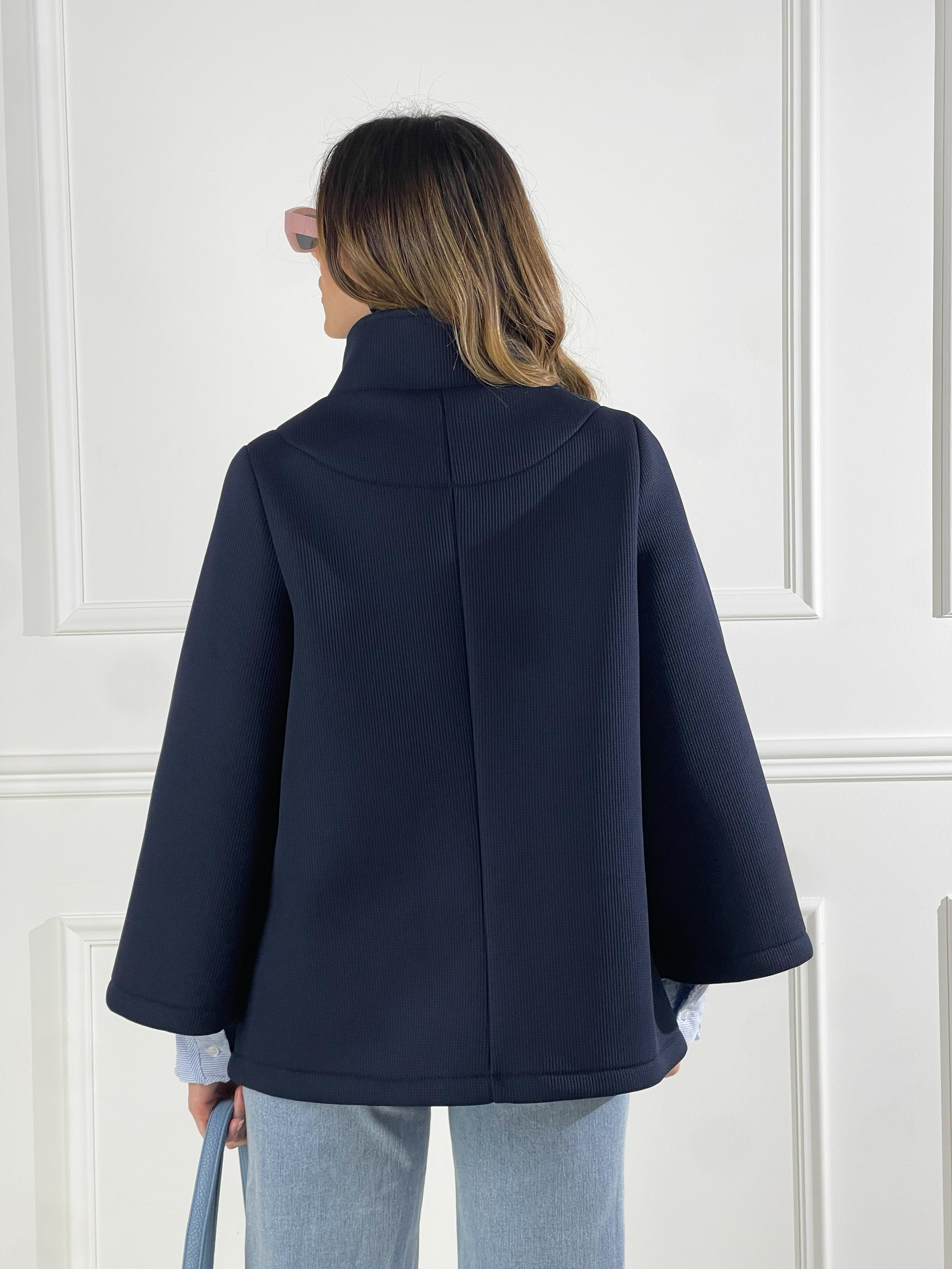 Cappotto coreana|Colore:Blu