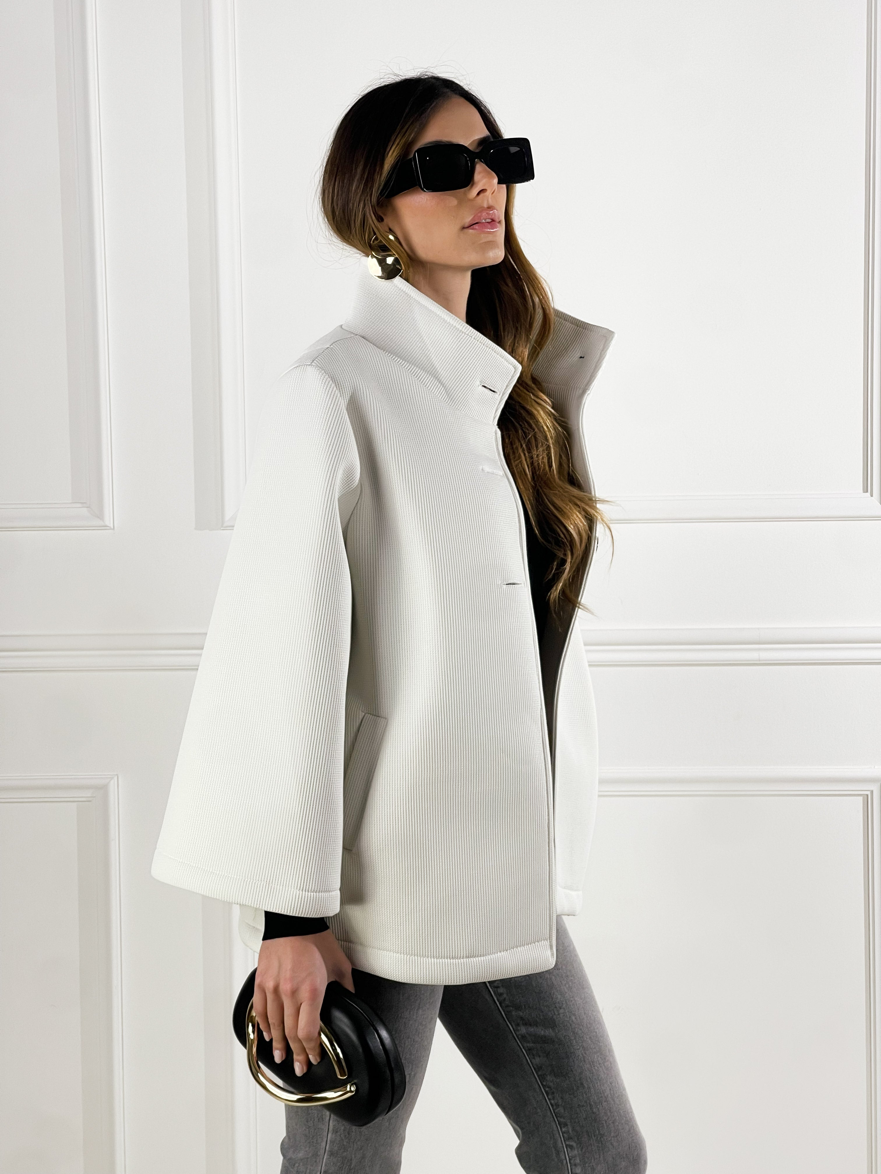 Cappotto coreana|Colore:Panna