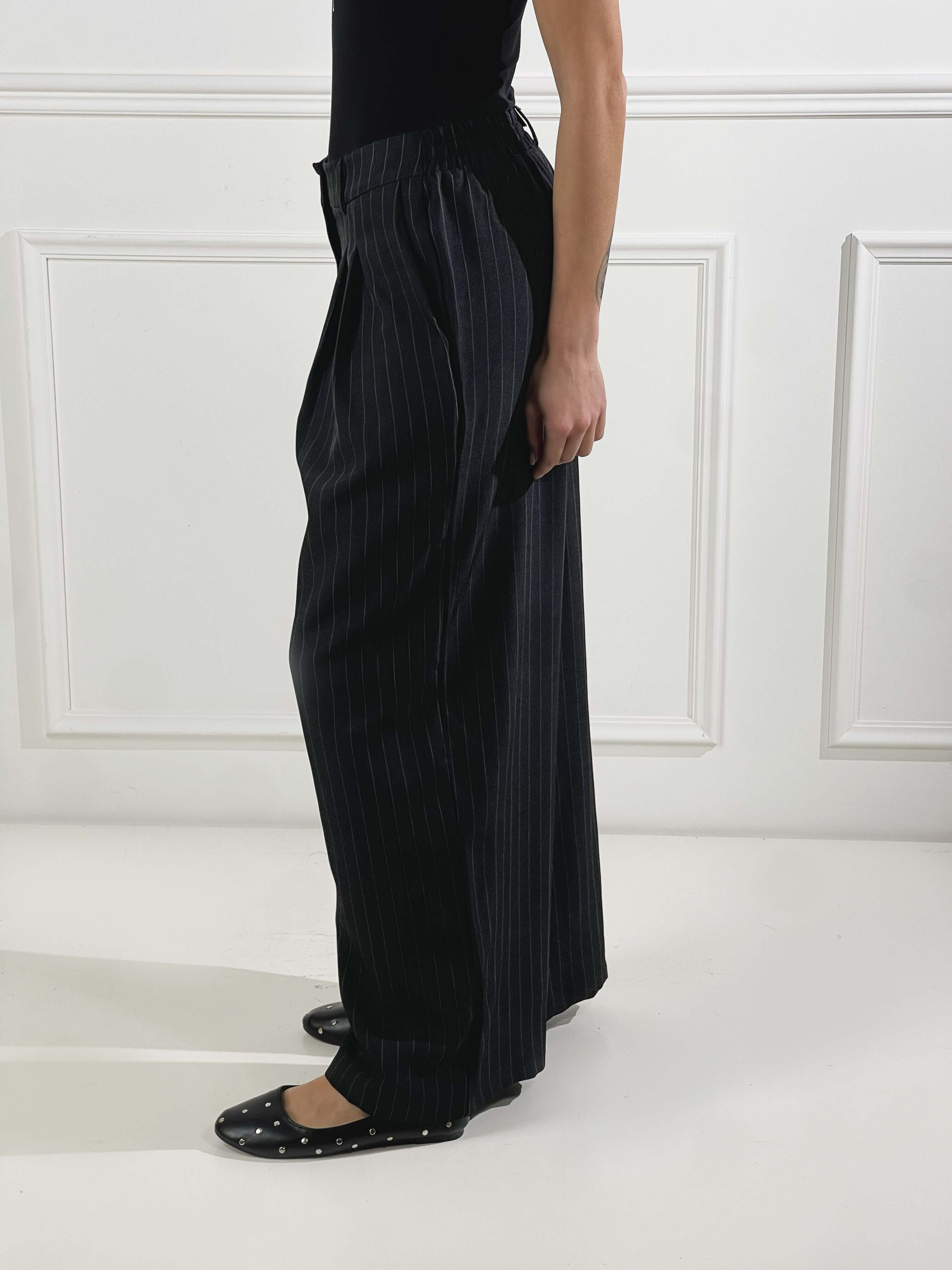 Pantalone Miami gessato|Colore:Nero