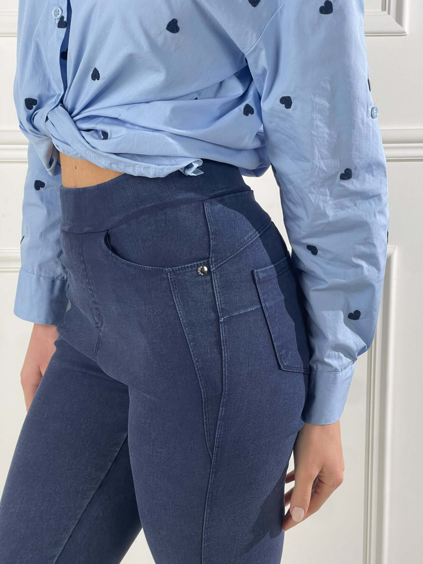 Leggings effetto jeans|Colore:Blu scuro