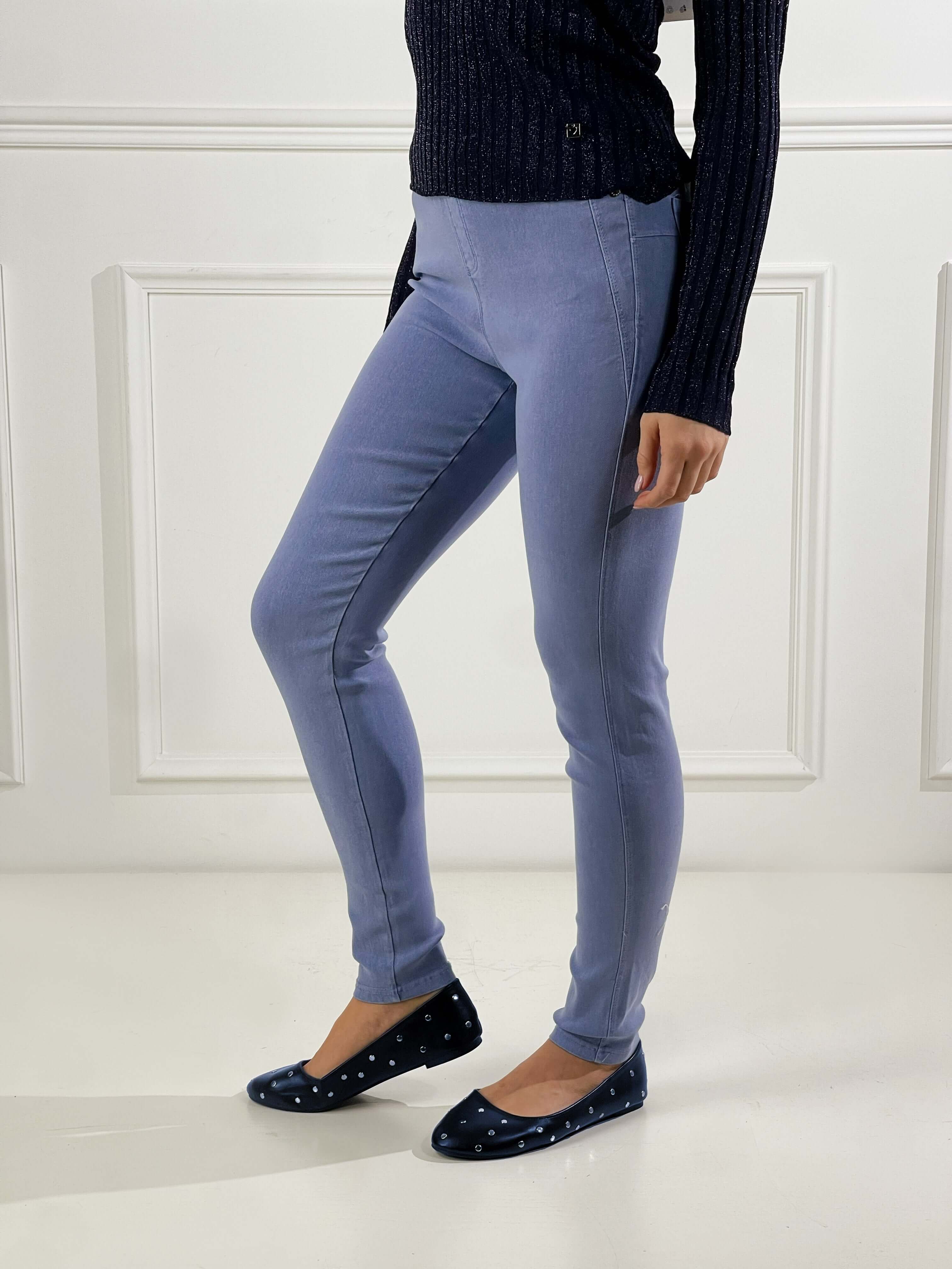 Leggings effetto jeans|Colore:Blu chiaro