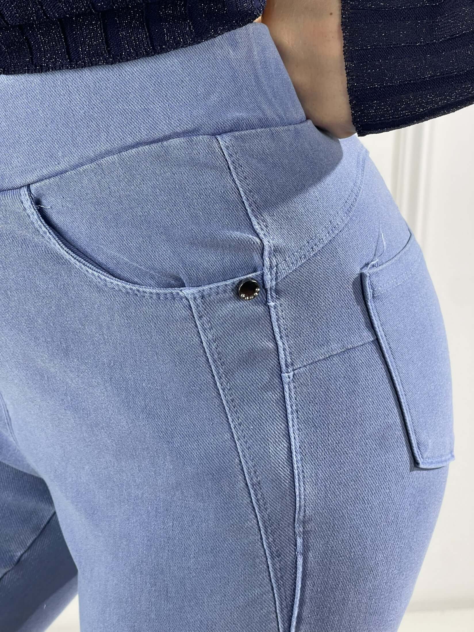 Leggings effetto jeans|Colore:Blu chiaro