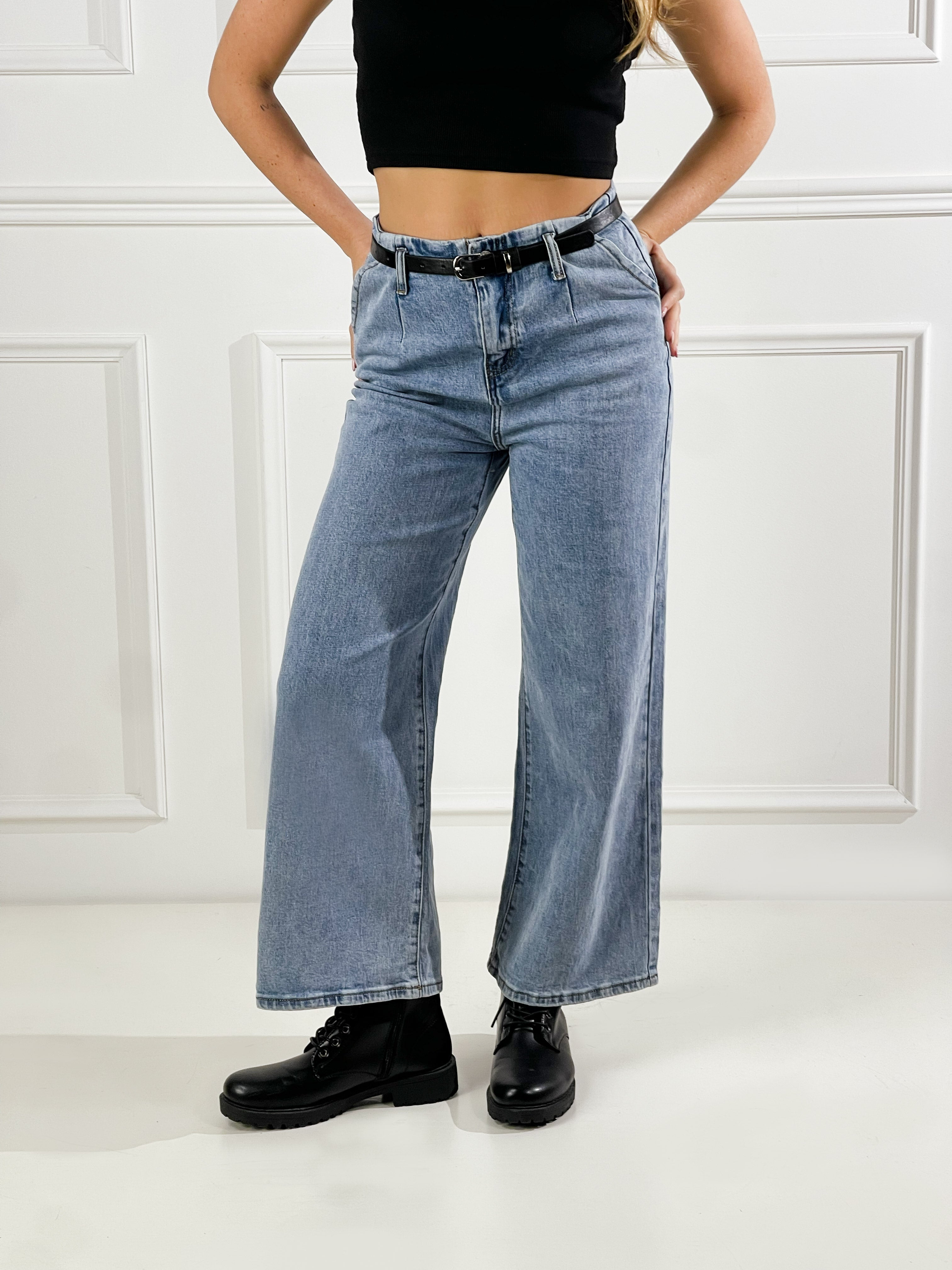 Jeans London con cinta|Colore:Jeans