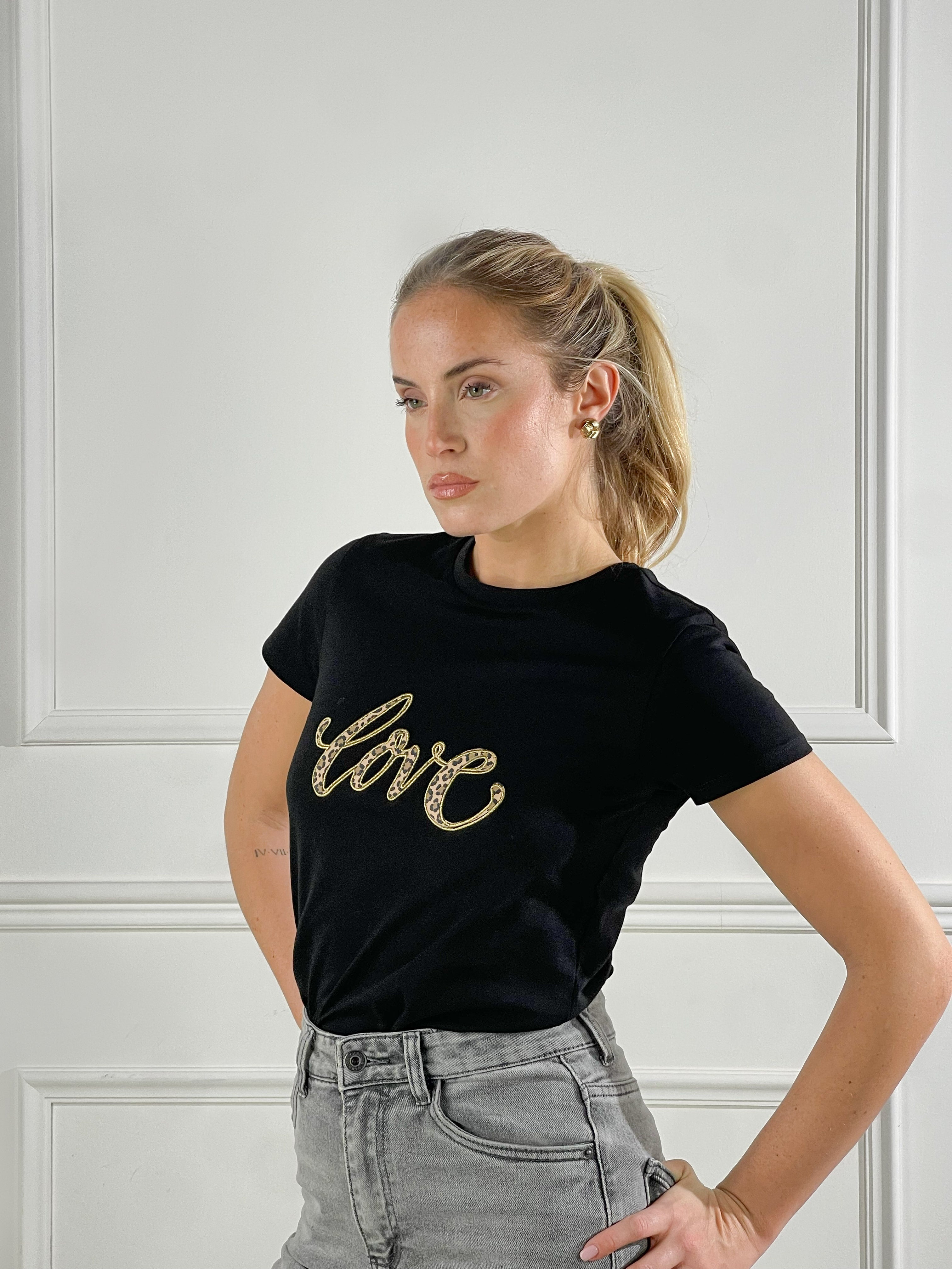 T-Shirt Love mac|Colore:Nero