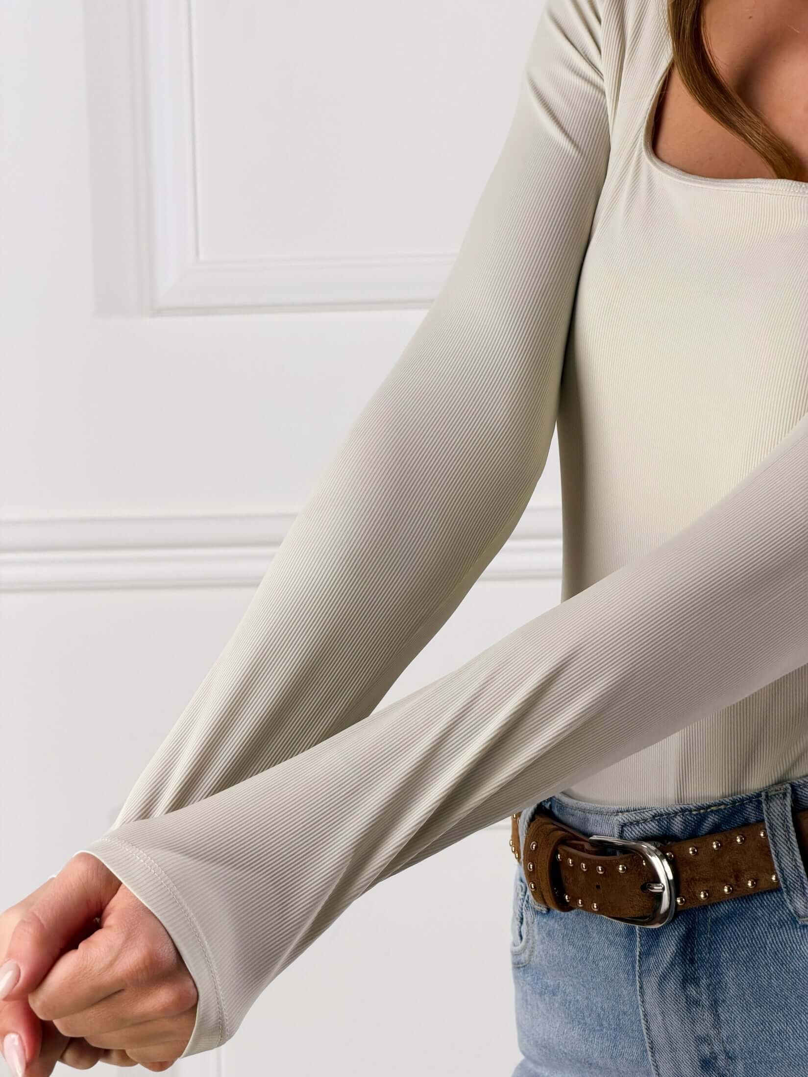 Body Meslissa scollo quadrato|Colore:Beige