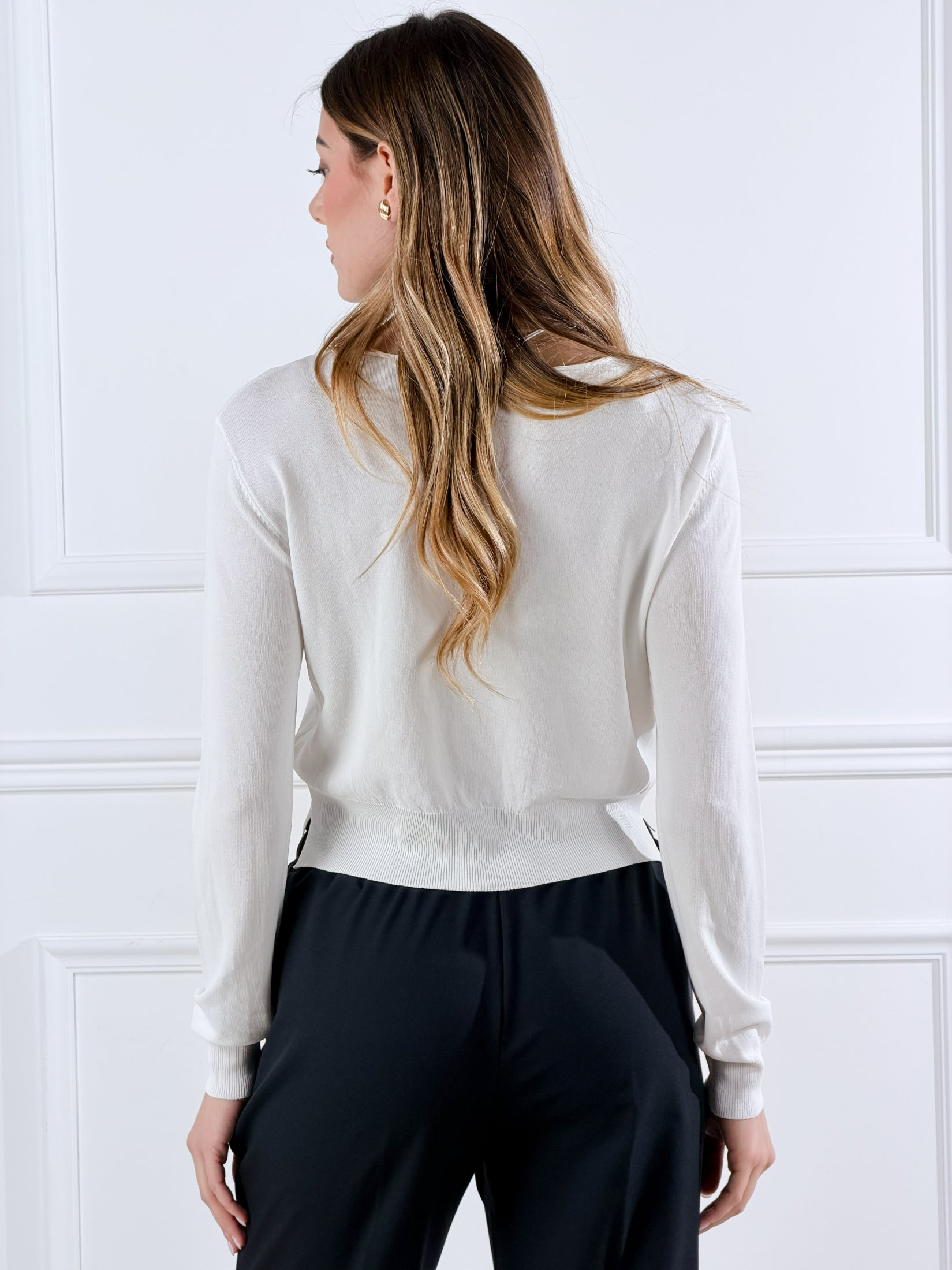 Maglia Scollo a Barca|Colore:Latte