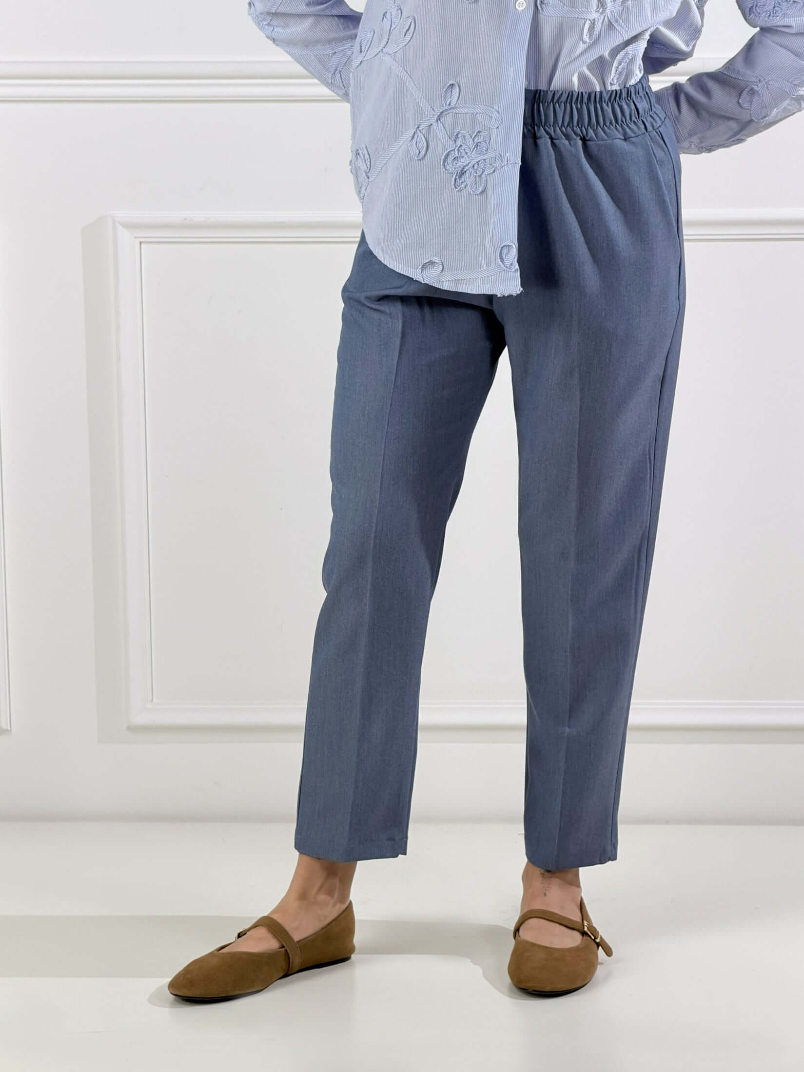 Pantalone con elastico|Colore:Jeans