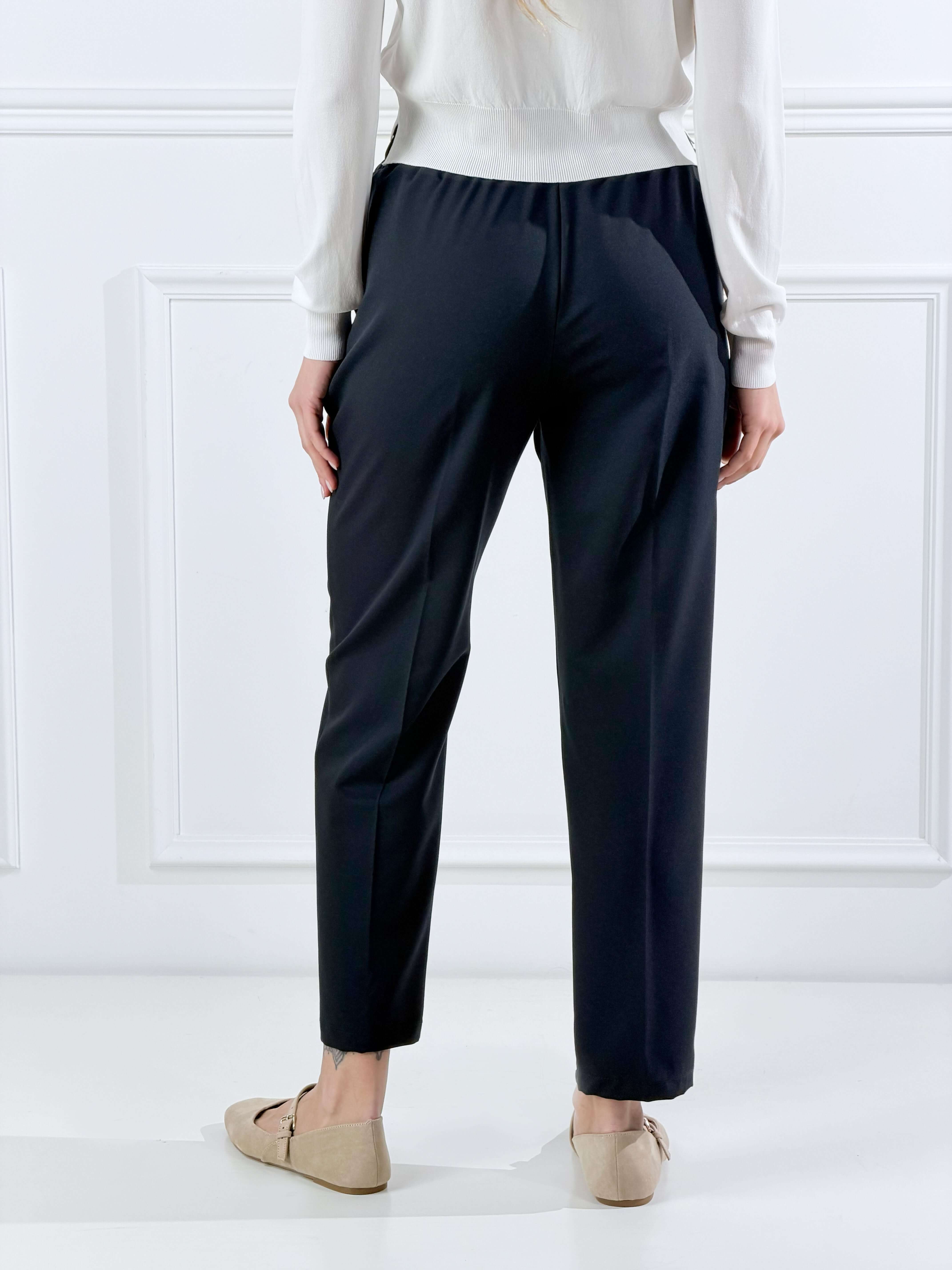 Pantalone con elastico|Colore:Blu navy
