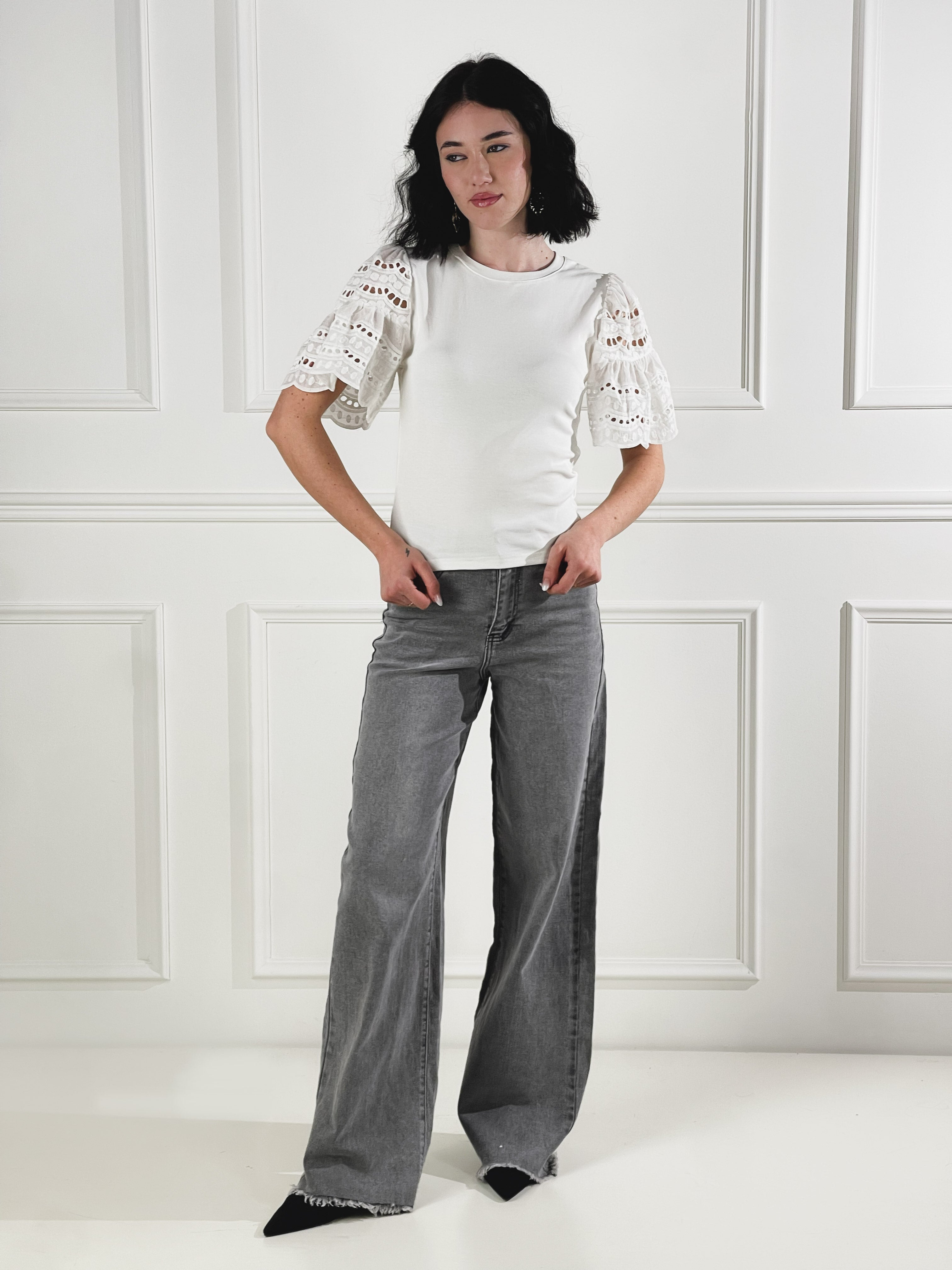 Jeans Loren STRAIGHT|Colore:Grigio chiaro