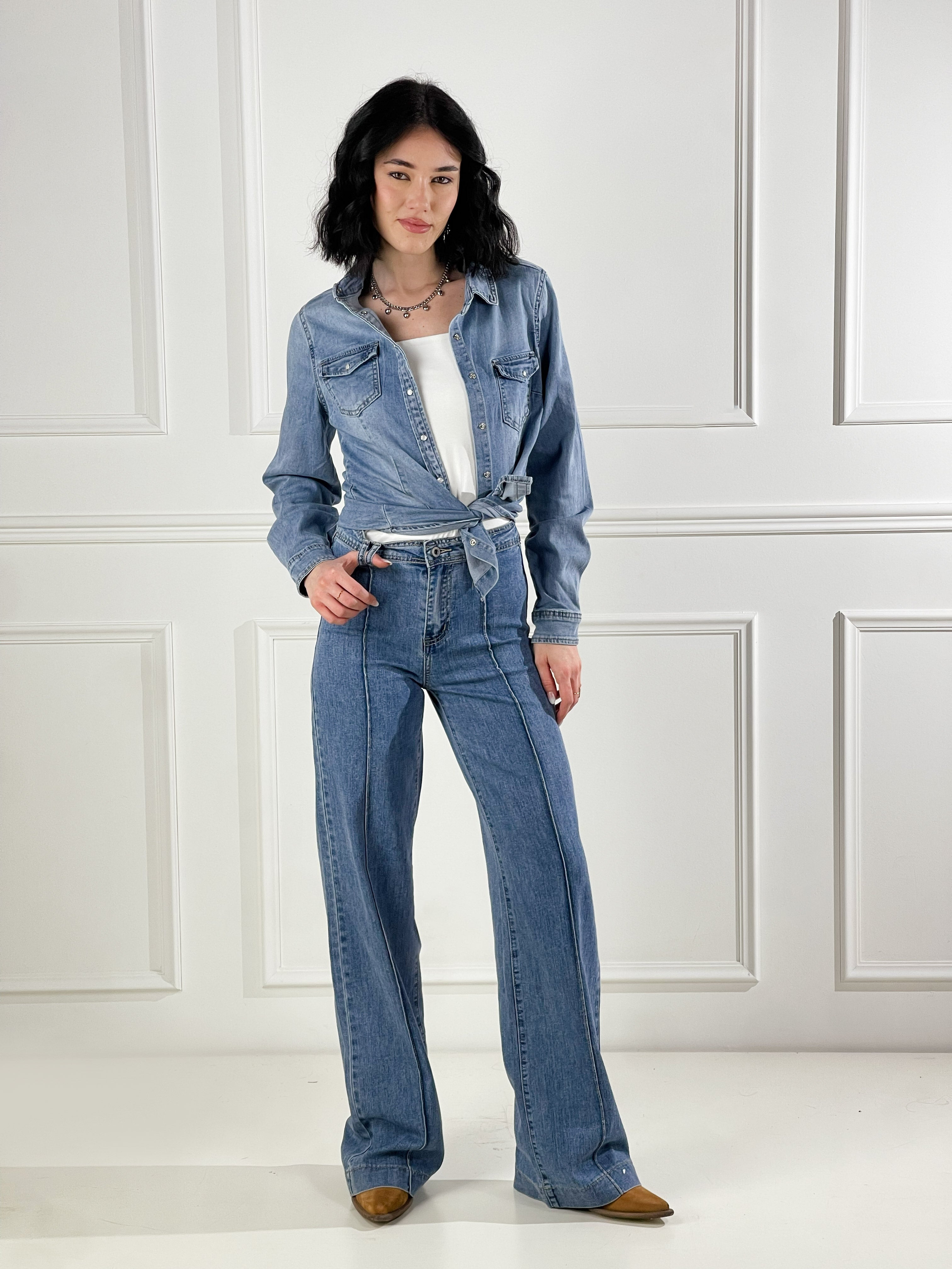 Jeans Elisa Straight |Colore:Blu medio