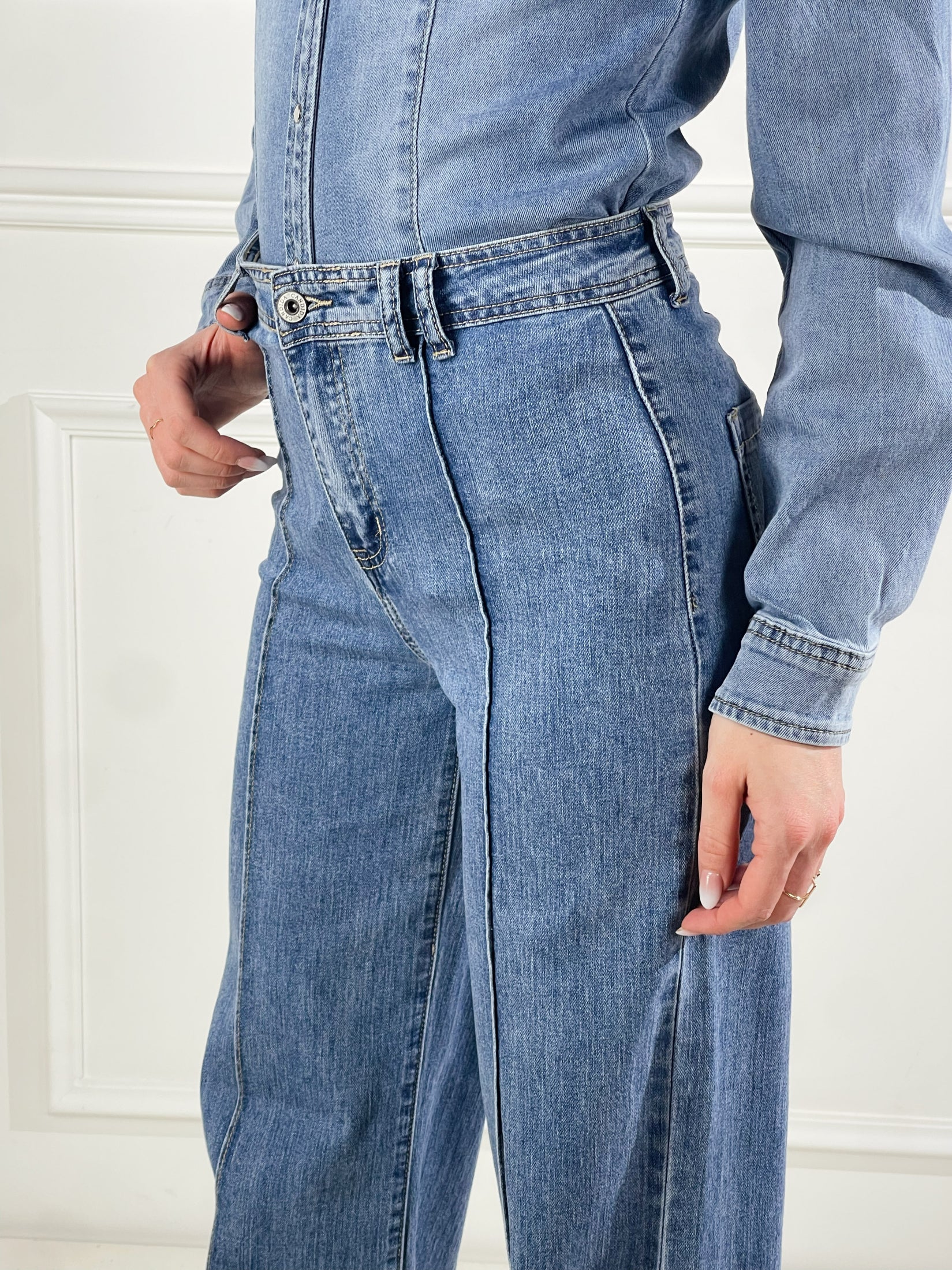 Jeans Elisa Straight |Colore:Blu medio