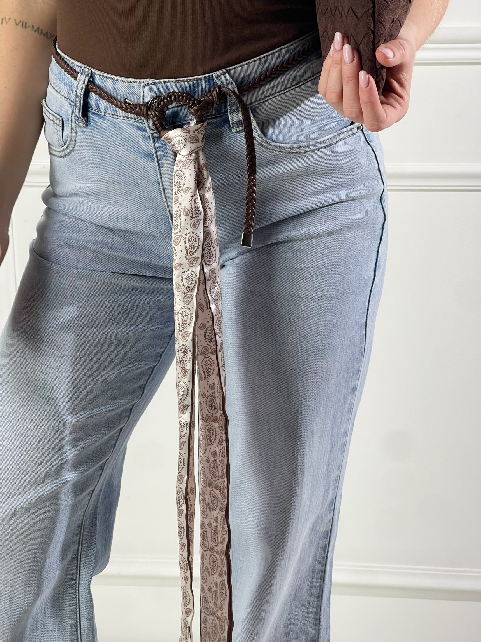 Jeans con Foulard|Colore:Blu