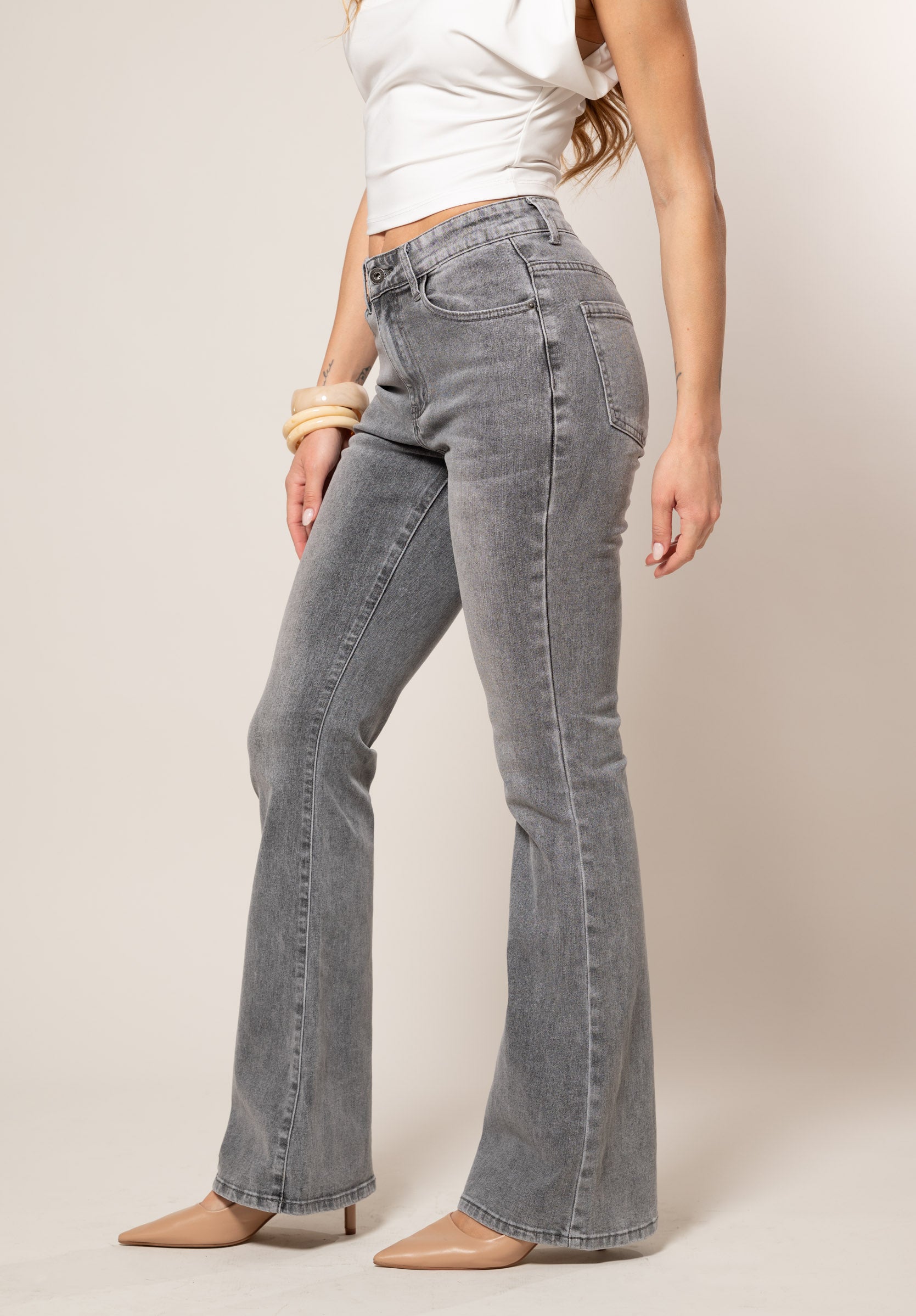 Jeans Zampa|Colore:Grigio chiaro