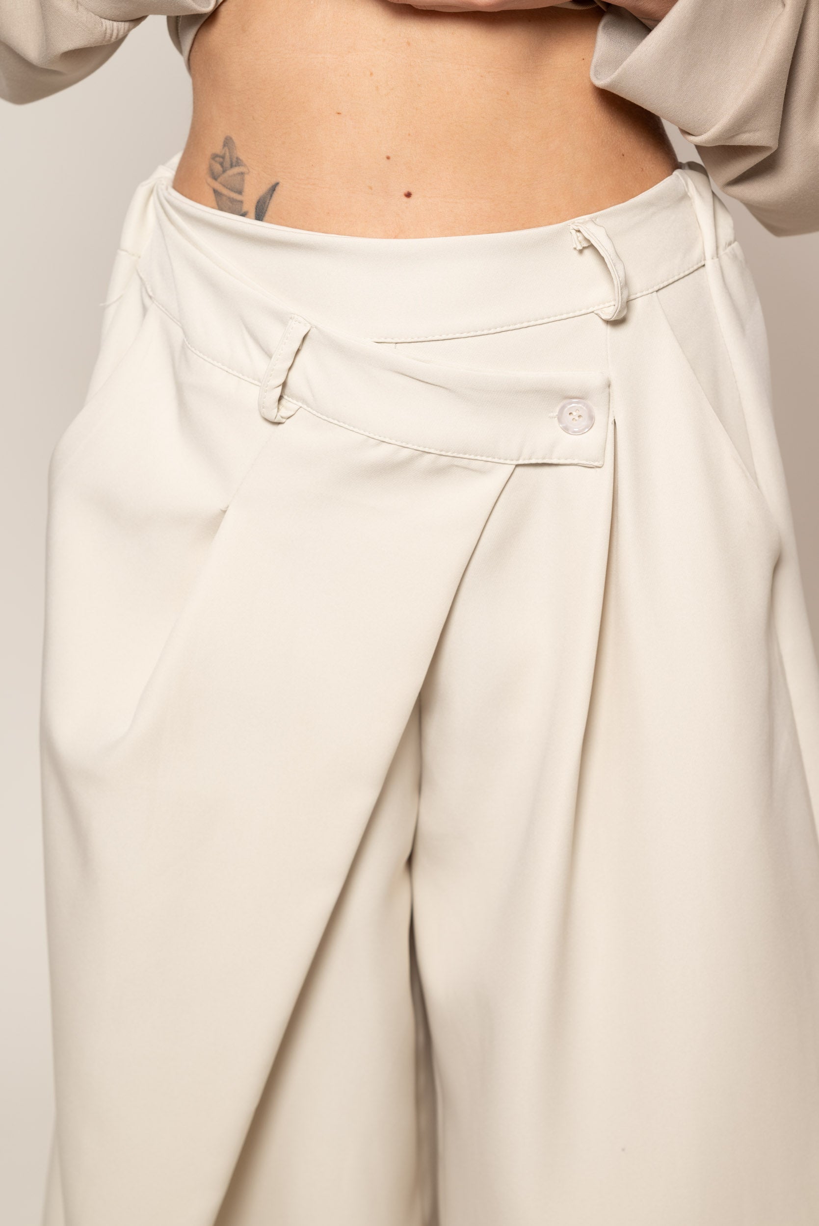 Pantalone a portafoglio|Colore:Panna